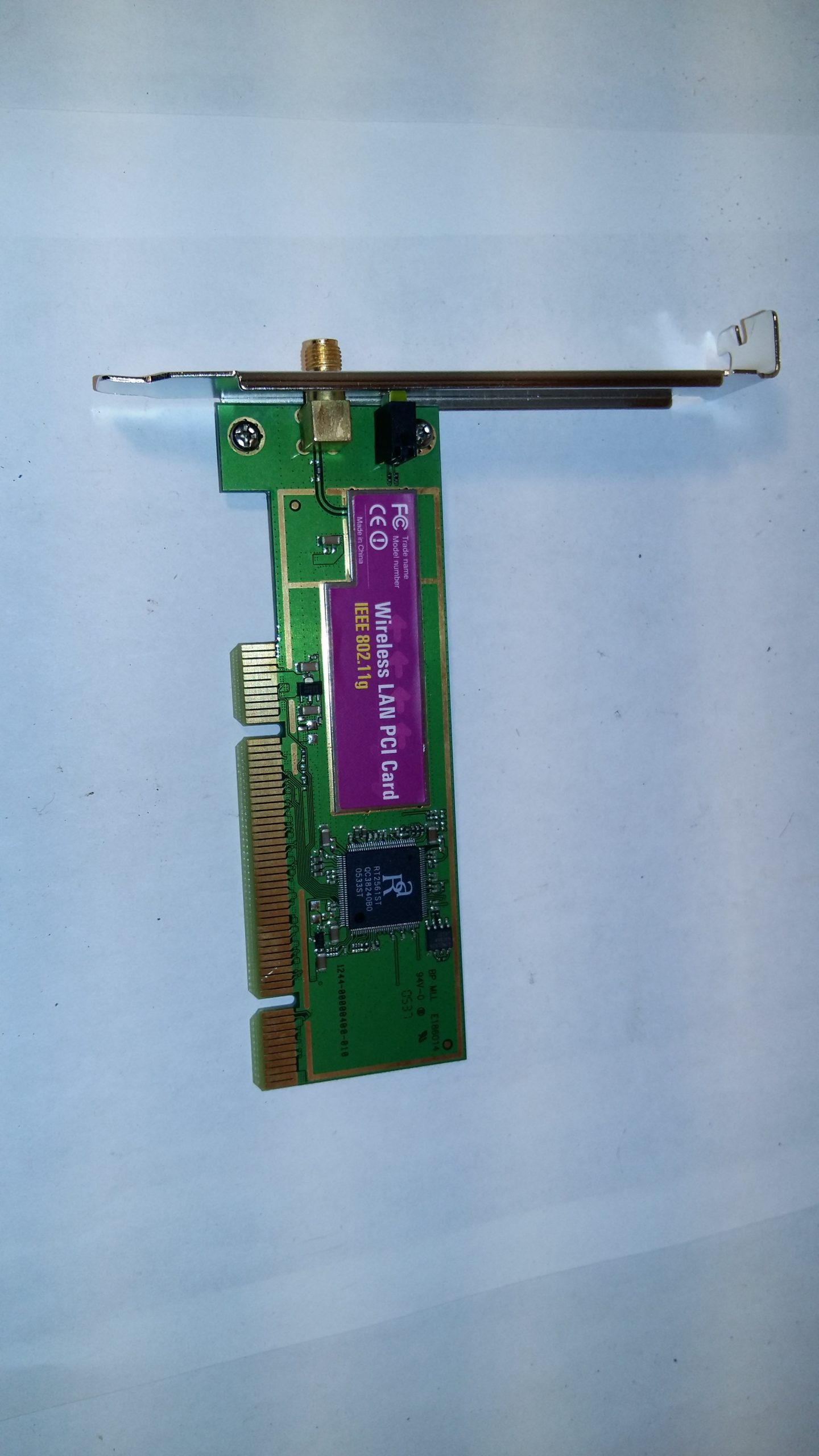 Adaptateur réseau sans fil JAHT WN-4054PCI IEEE 802.11b/g PCI – Débit de données sans fil jusqu’à 54 Mbit/s