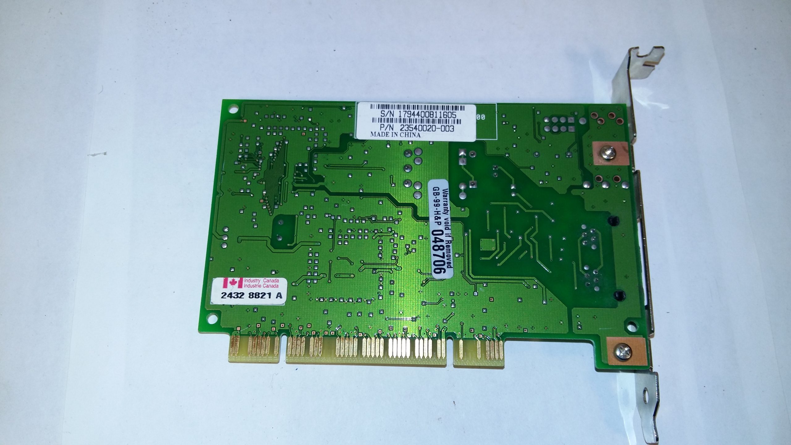 Carte modem voix Diamond SUP2250 XP561 PCI 56k 23540020-003