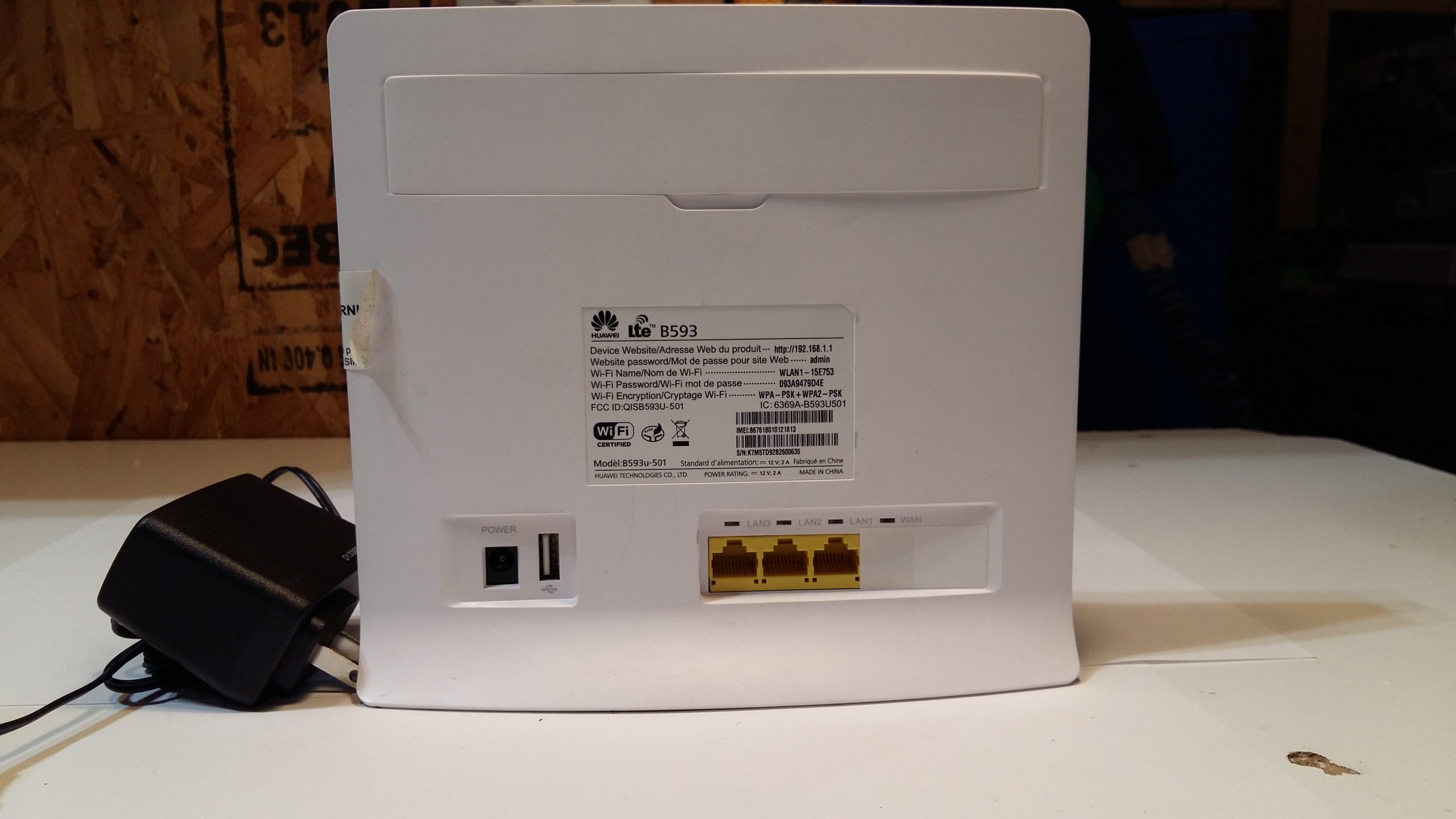Routeur Wi-Fi industriel Huawei B593 4G LTE CPE