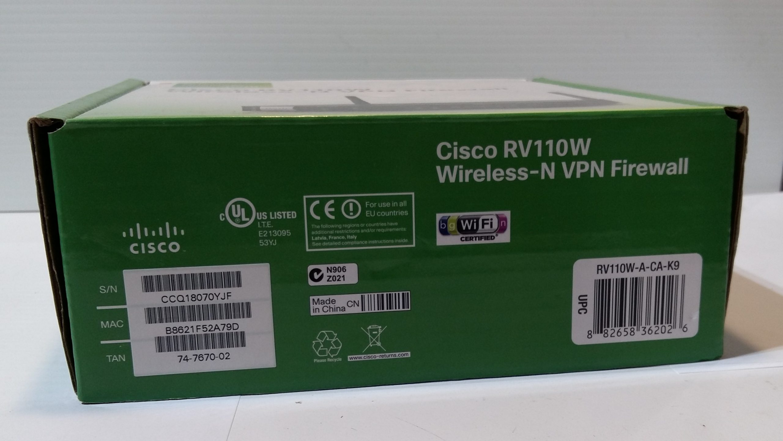 Cisco RV110W – Routeur Pare-feu VPN Wireless-N pour PME – Excellent État