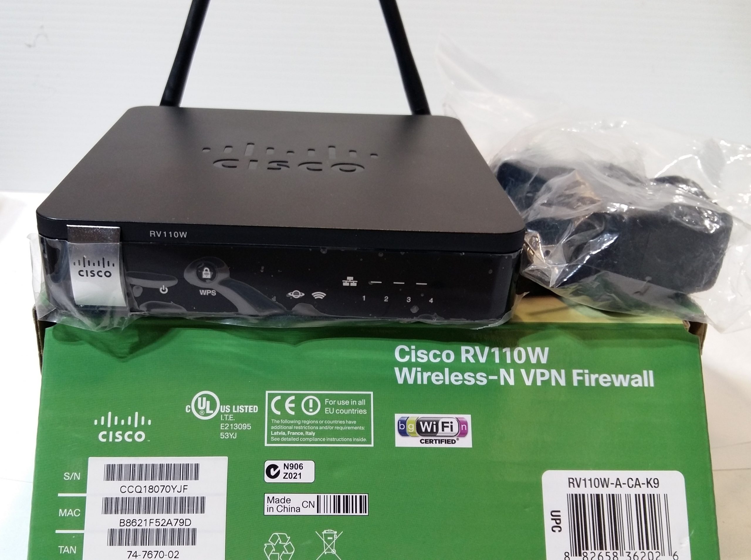 Cisco RV110W – Routeur Pare-feu VPN Wireless-N pour PME – Excellent État