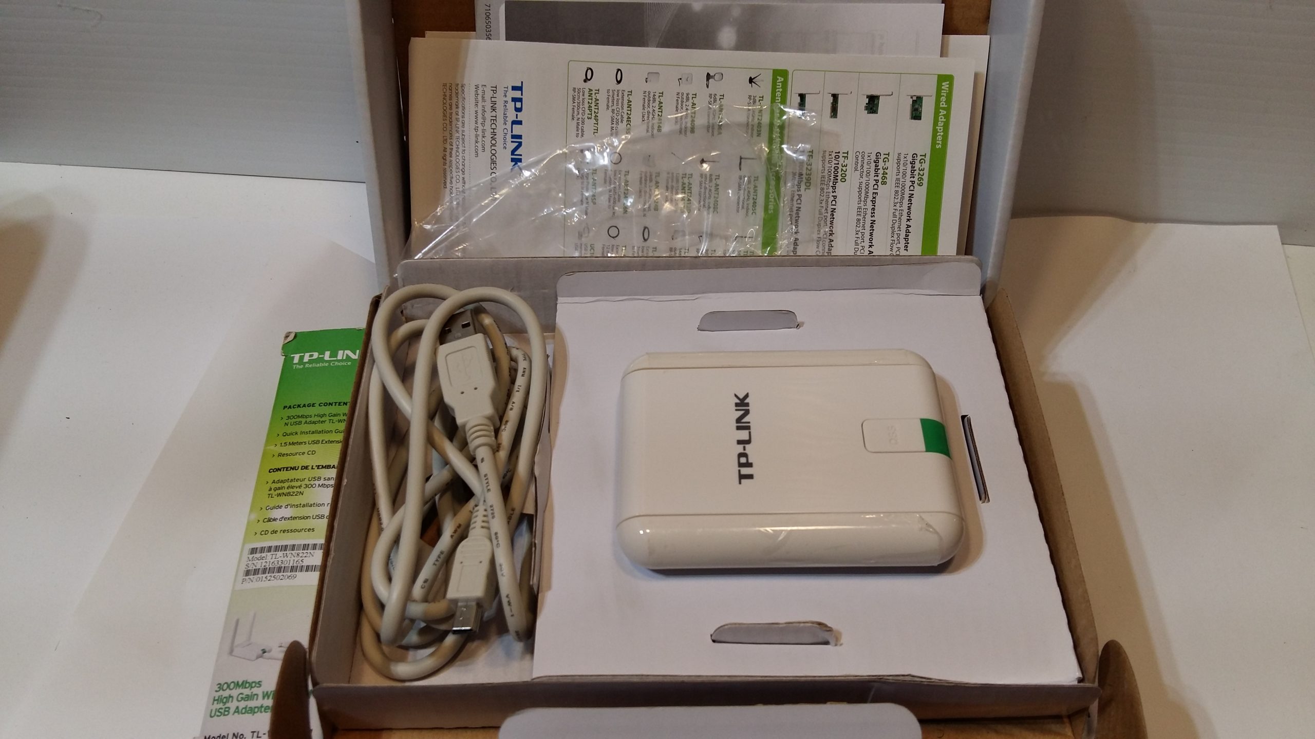 TP-Link TL-WN822N v5 – Adaptateur USB Wi-Fi 300 Mbps Haute Portée – Excellent État