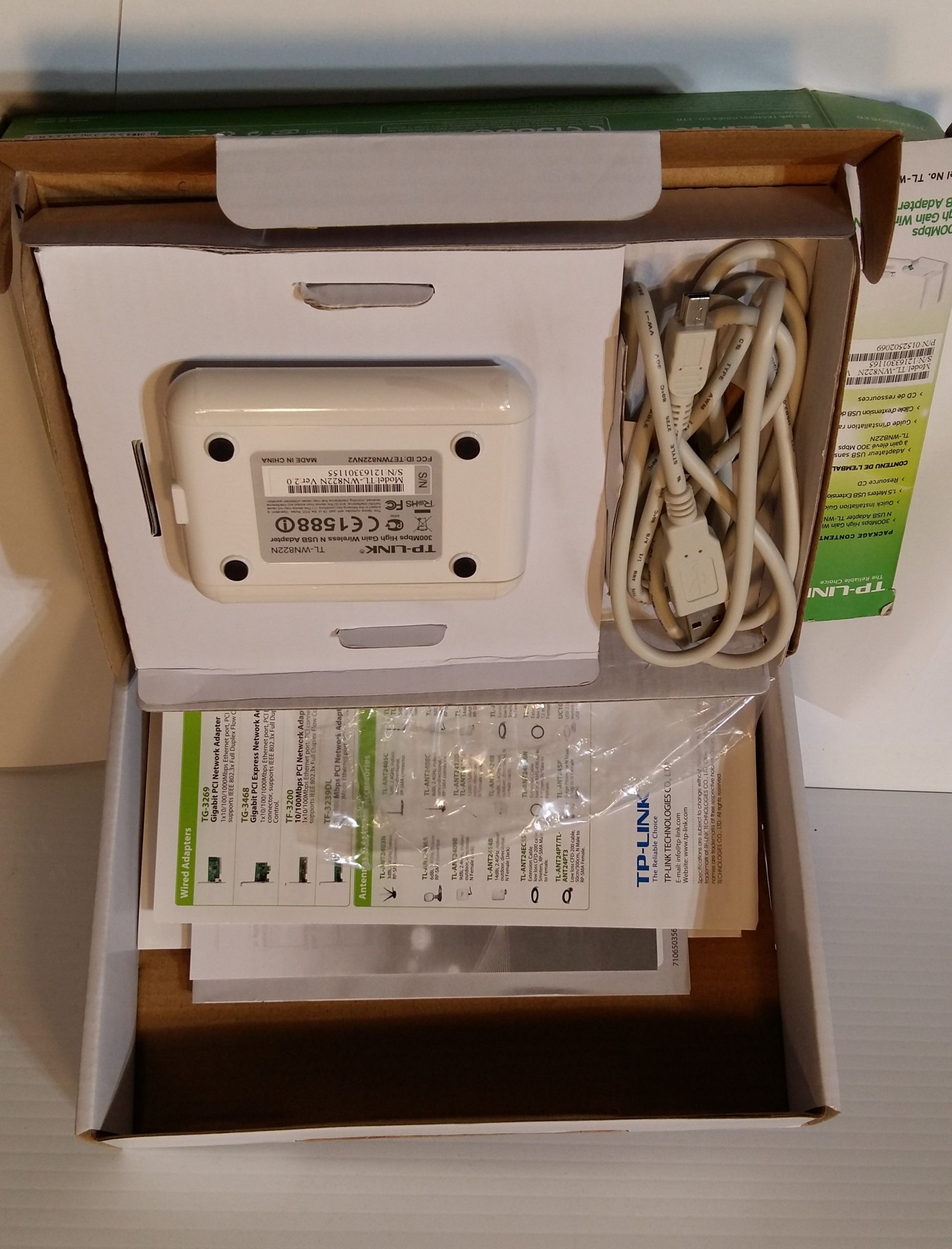 TP-Link TL-WN822N v5 – Adaptateur USB Wi-Fi 300 Mbps Haute Portée – Excellent État