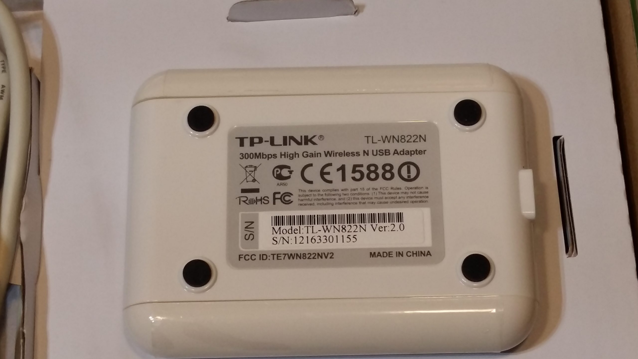 TP-Link TL-WN822N v5 – Adaptateur USB Wi-Fi 300 Mbps Haute Portée – Excellent État