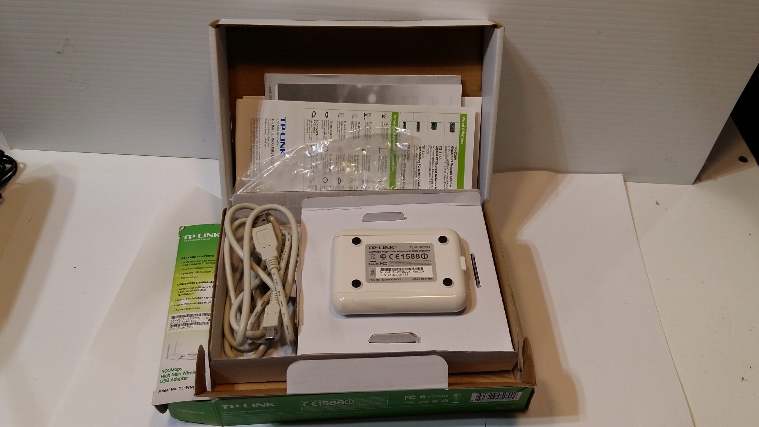 TP-Link TL-WN822N v5 – Adaptateur USB Wi-Fi 300 Mbps Haute Portée – Excellent État