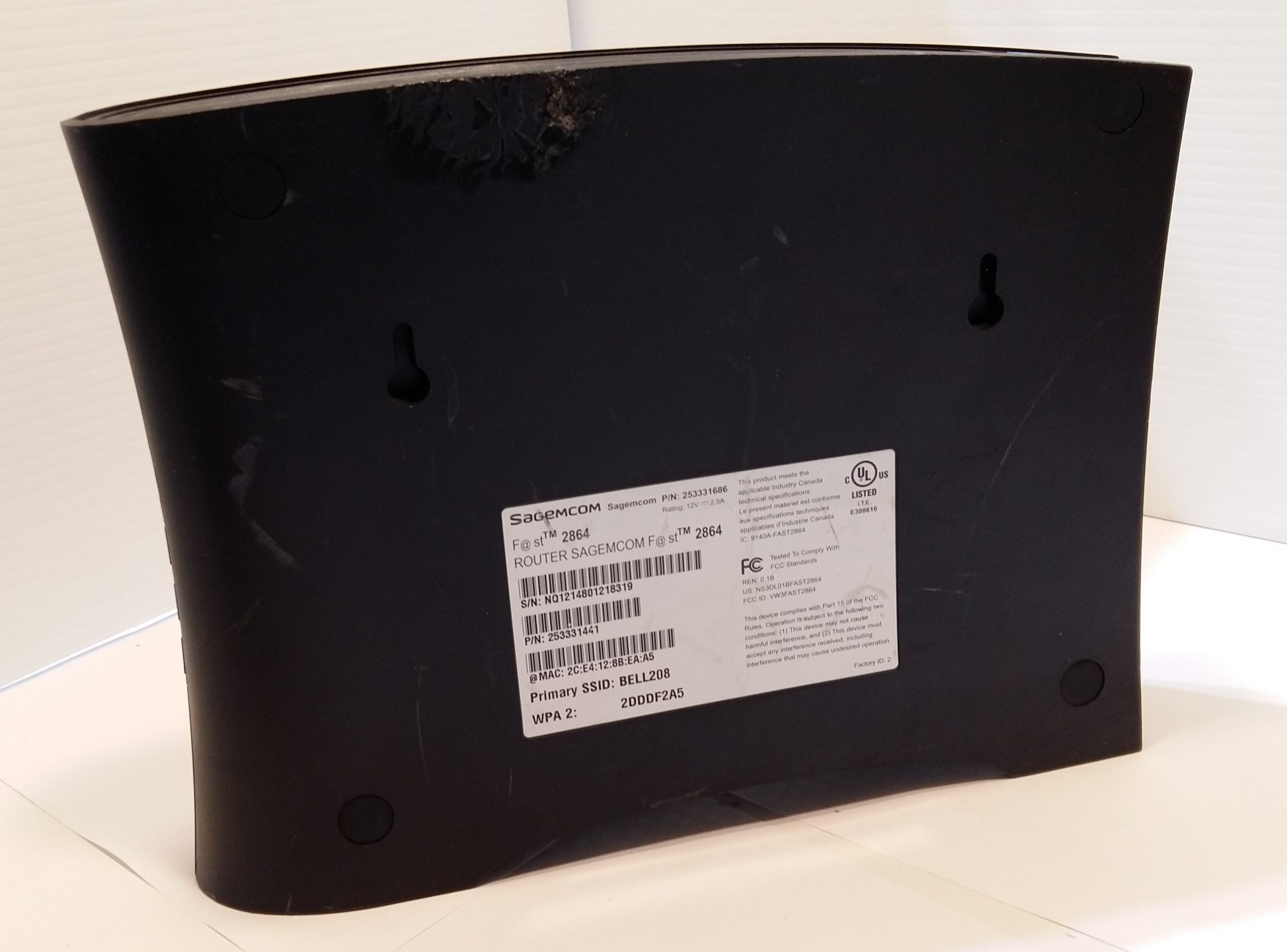 Routeur modem DSL sans fil N Bell Sagemcom Fast 2864 – Passerelle résidentielle – Testé