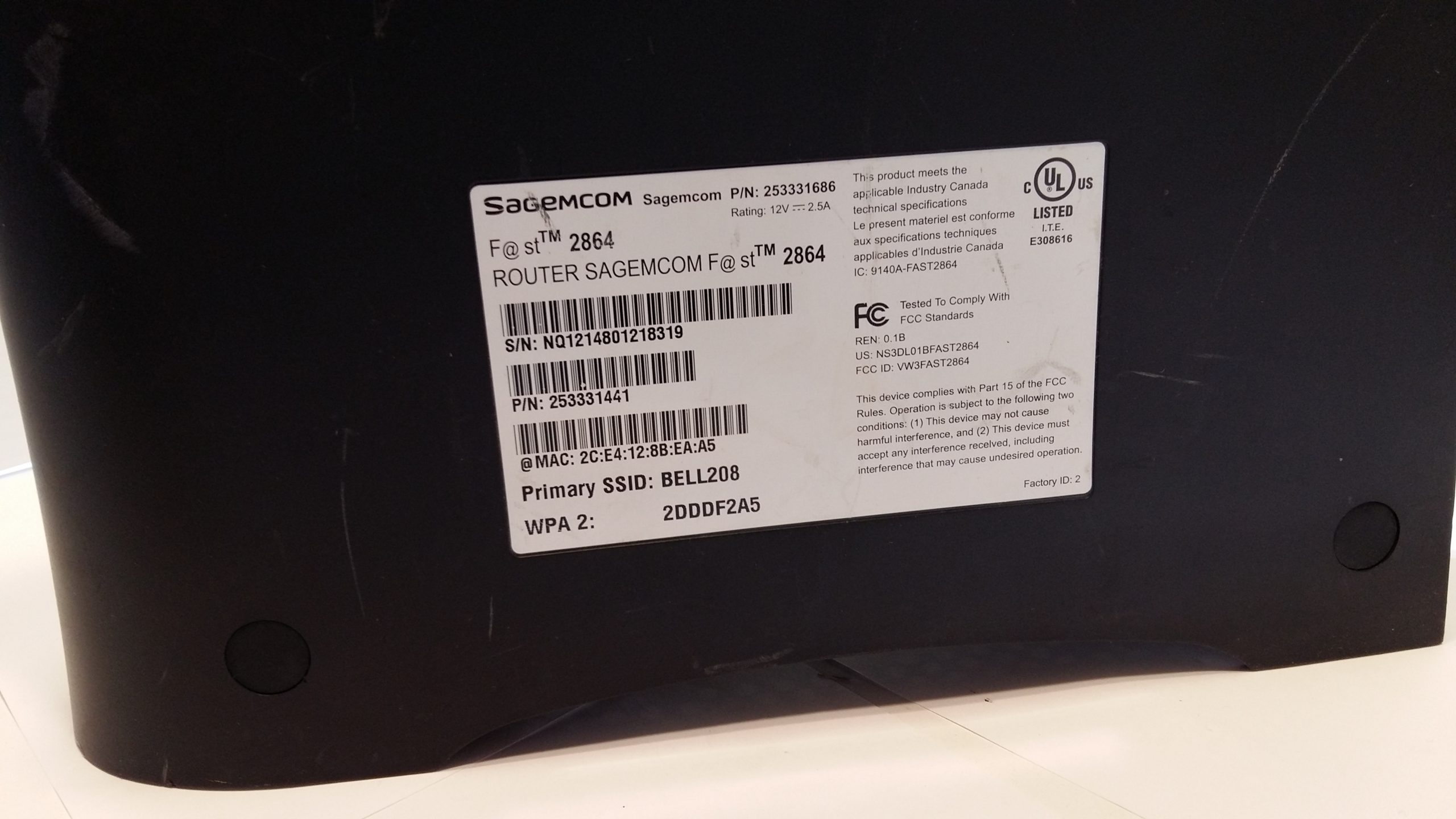 Routeur modem DSL sans fil N Bell Sagemcom Fast 2864 – Passerelle résidentielle – Testé