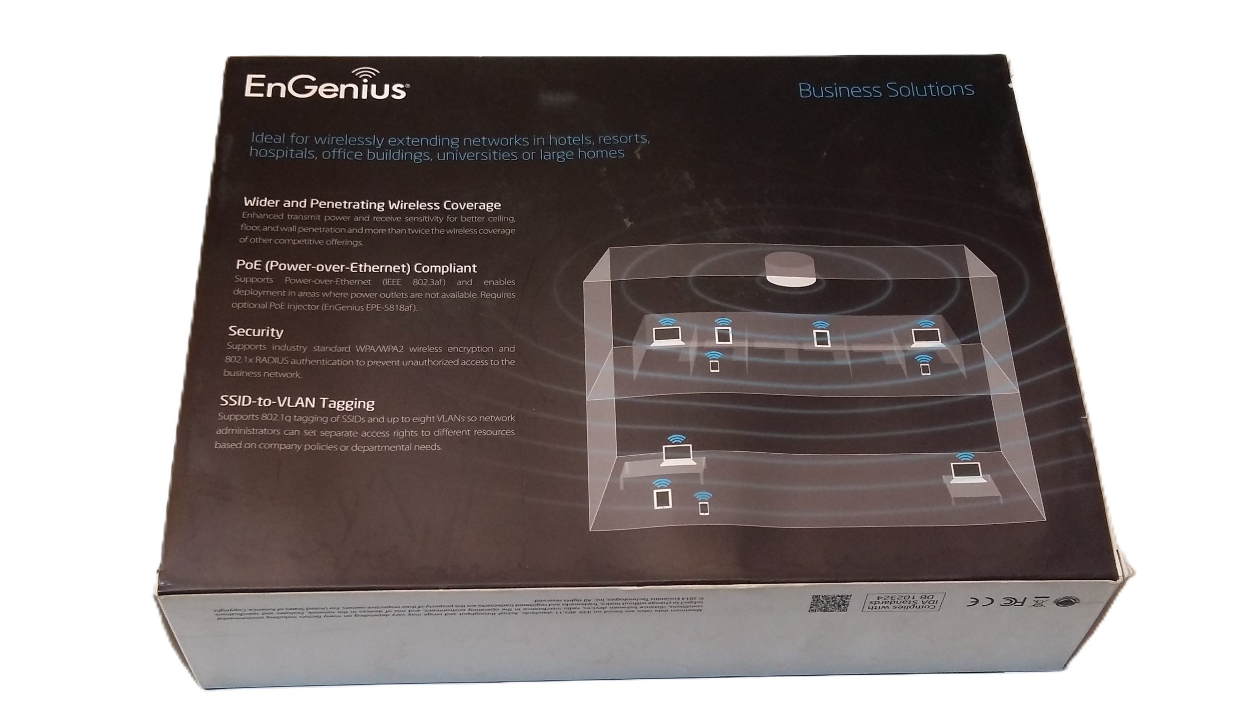 Point d’accès Wi-Fi Gigabit haute puissance d’intérieur EnGenius EAP350 N300
