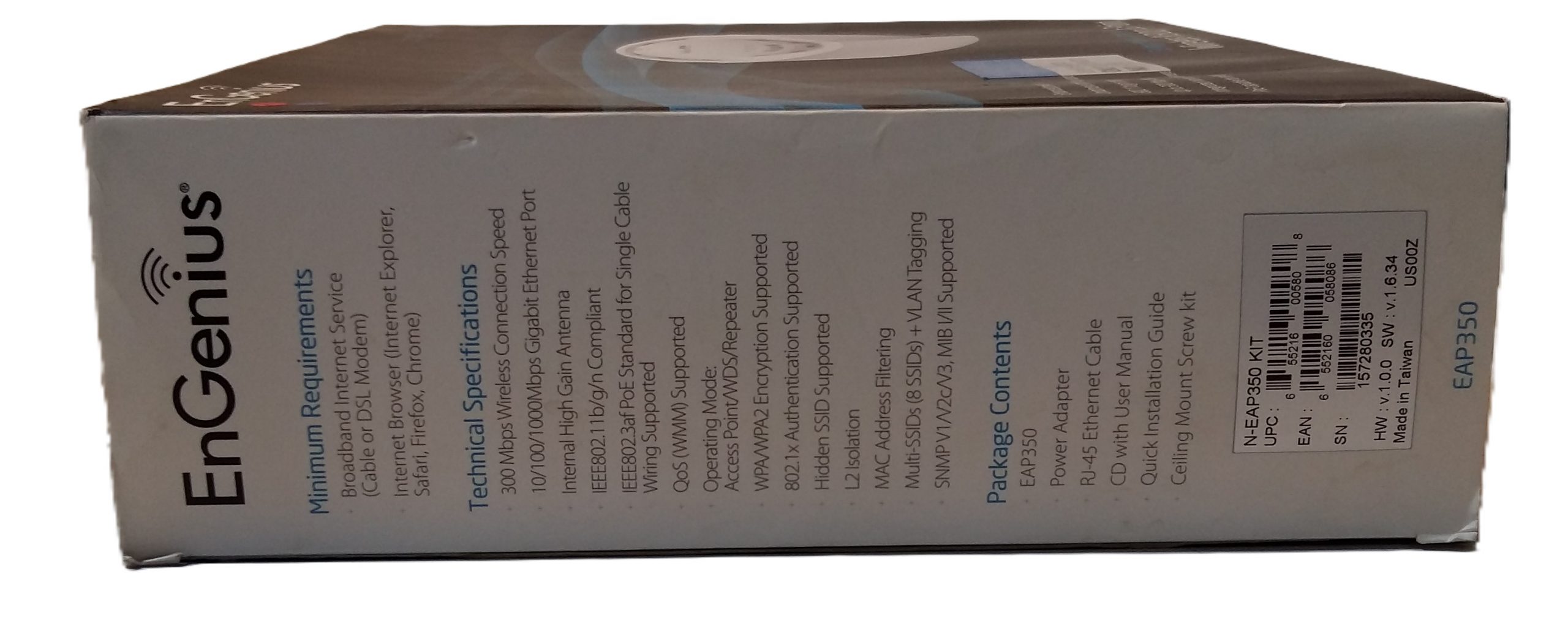 Point d’accès Wi-Fi Gigabit haute puissance d’intérieur EnGenius EAP350 N300