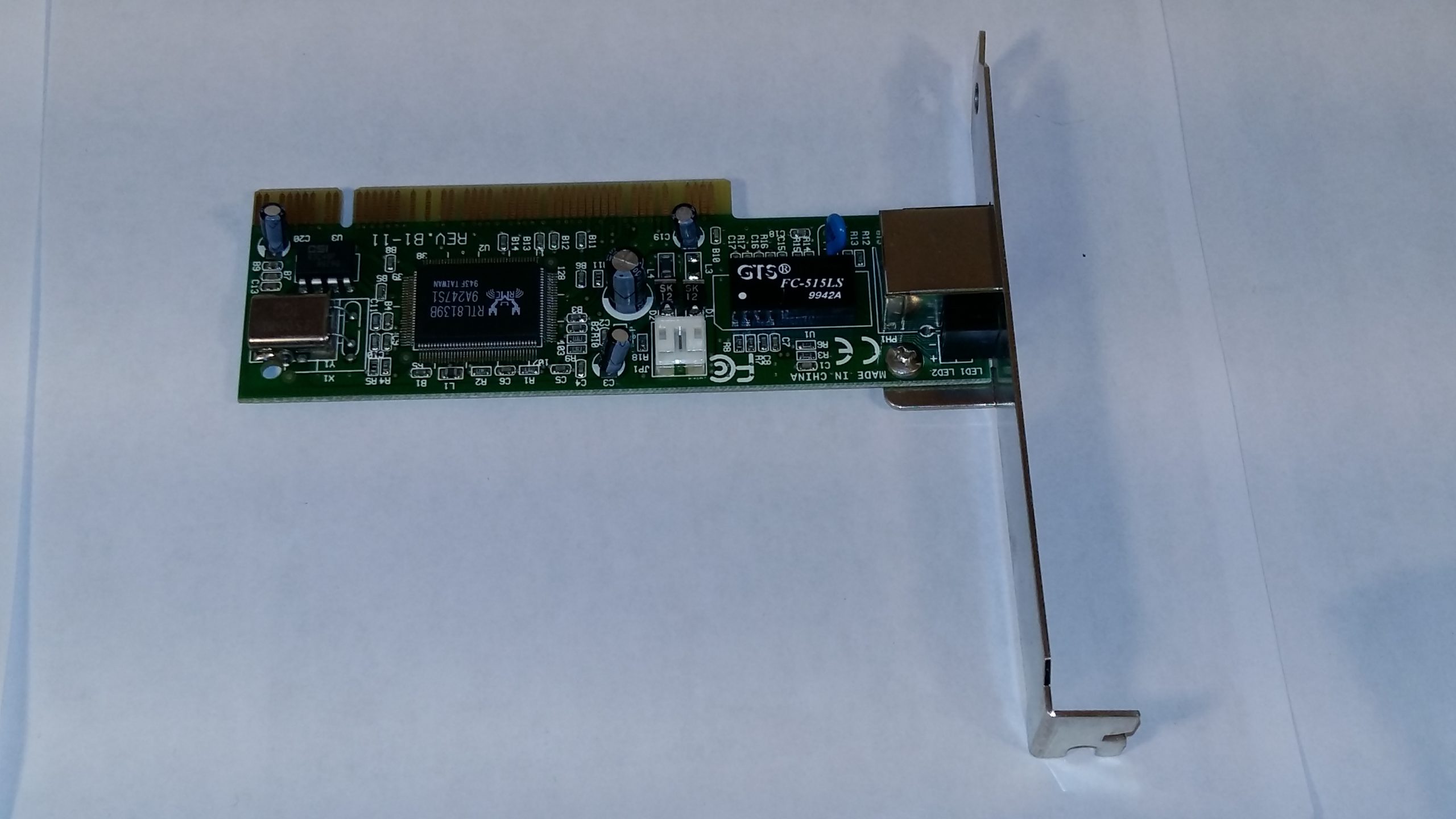 Carte réseau Ethernet PCI Realtek 10/100 Mbps RJ45 – Carte réseau rétro vintage testée