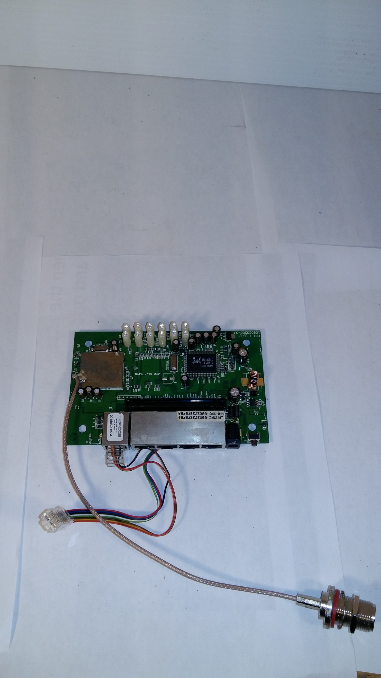 Carte PCB pour routeur filaire / commutateur Ethernet avec puce Realtek – Carte nue / Coaxiale – Module routeur vintage – Non testée