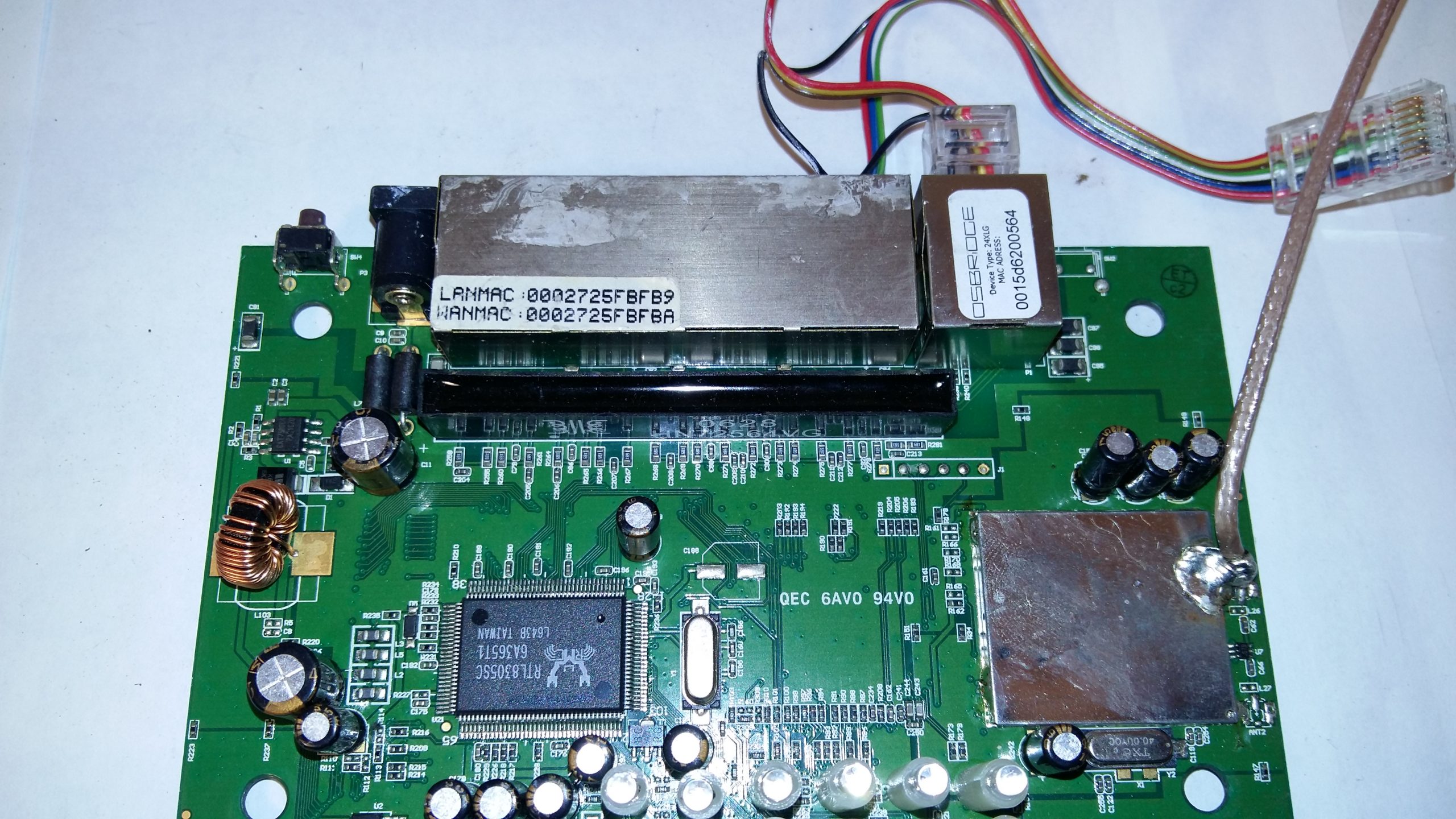 Carte PCB pour routeur filaire / commutateur Ethernet avec puce Realtek – Carte nue / Coaxiale – Module routeur vintage – Non testée