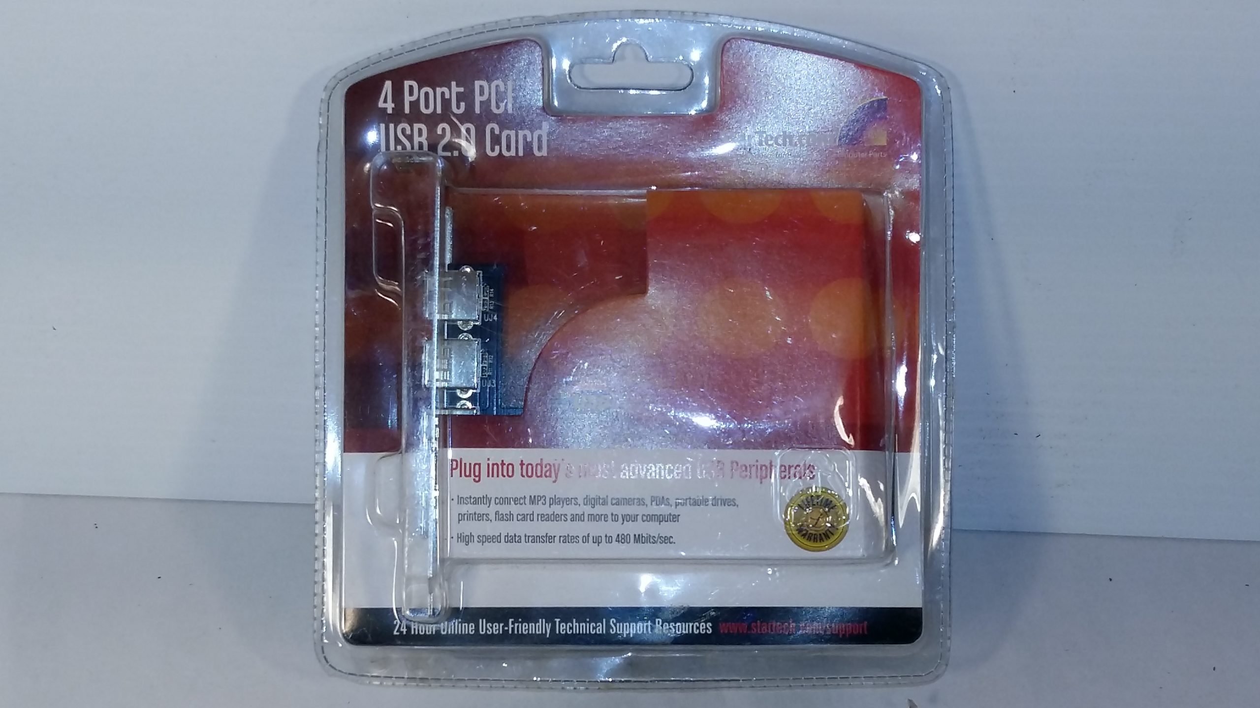 StarTech PCI420USB – Carte adaptateur PCI 2.0 haute vitesse 4 ports, neuve et scellée (NOS)