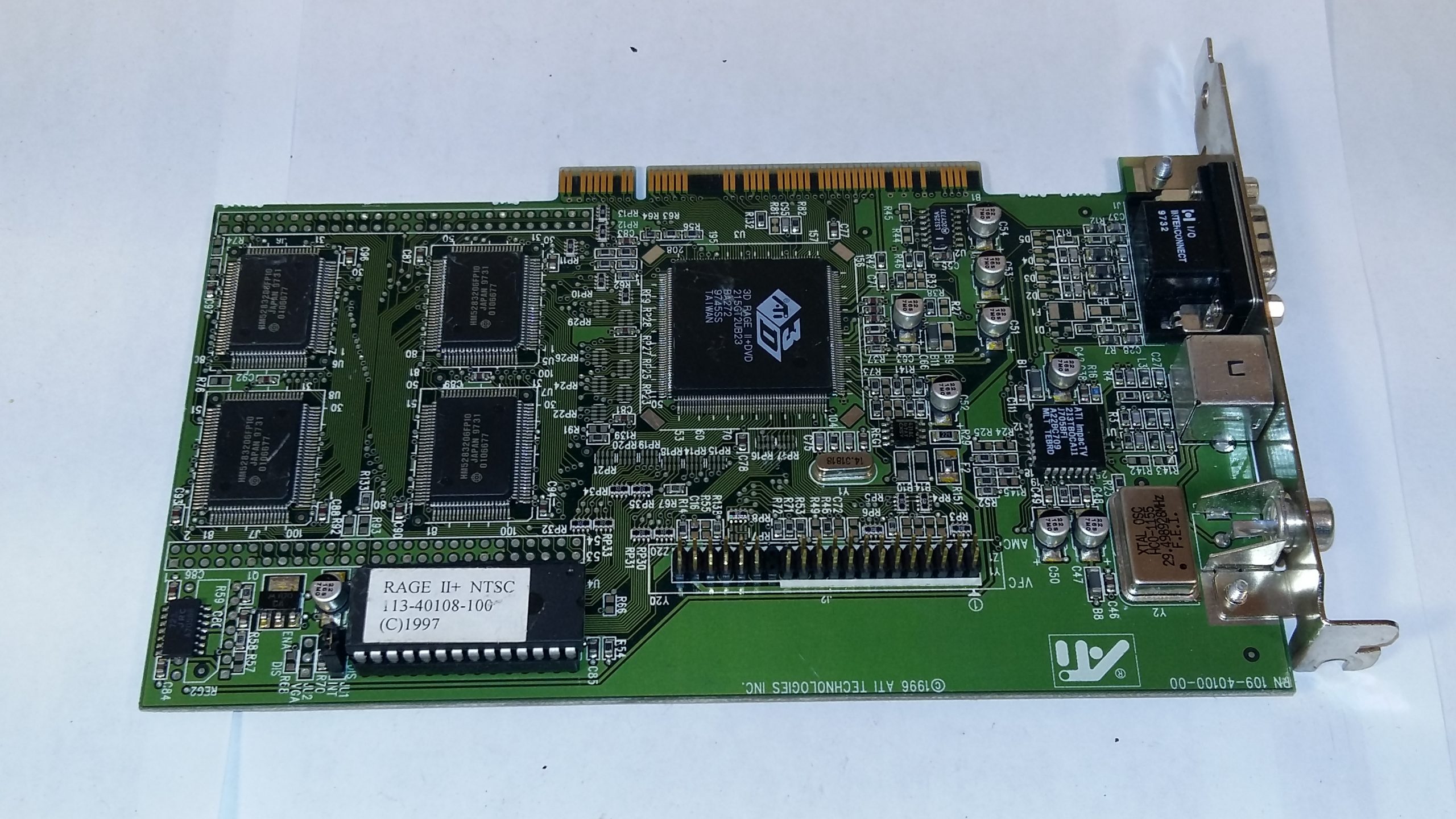 PCI Video card ATI 3D Rage II+ 109-40100-00 113-40108-100 1024011400 VGA Video | eBay
