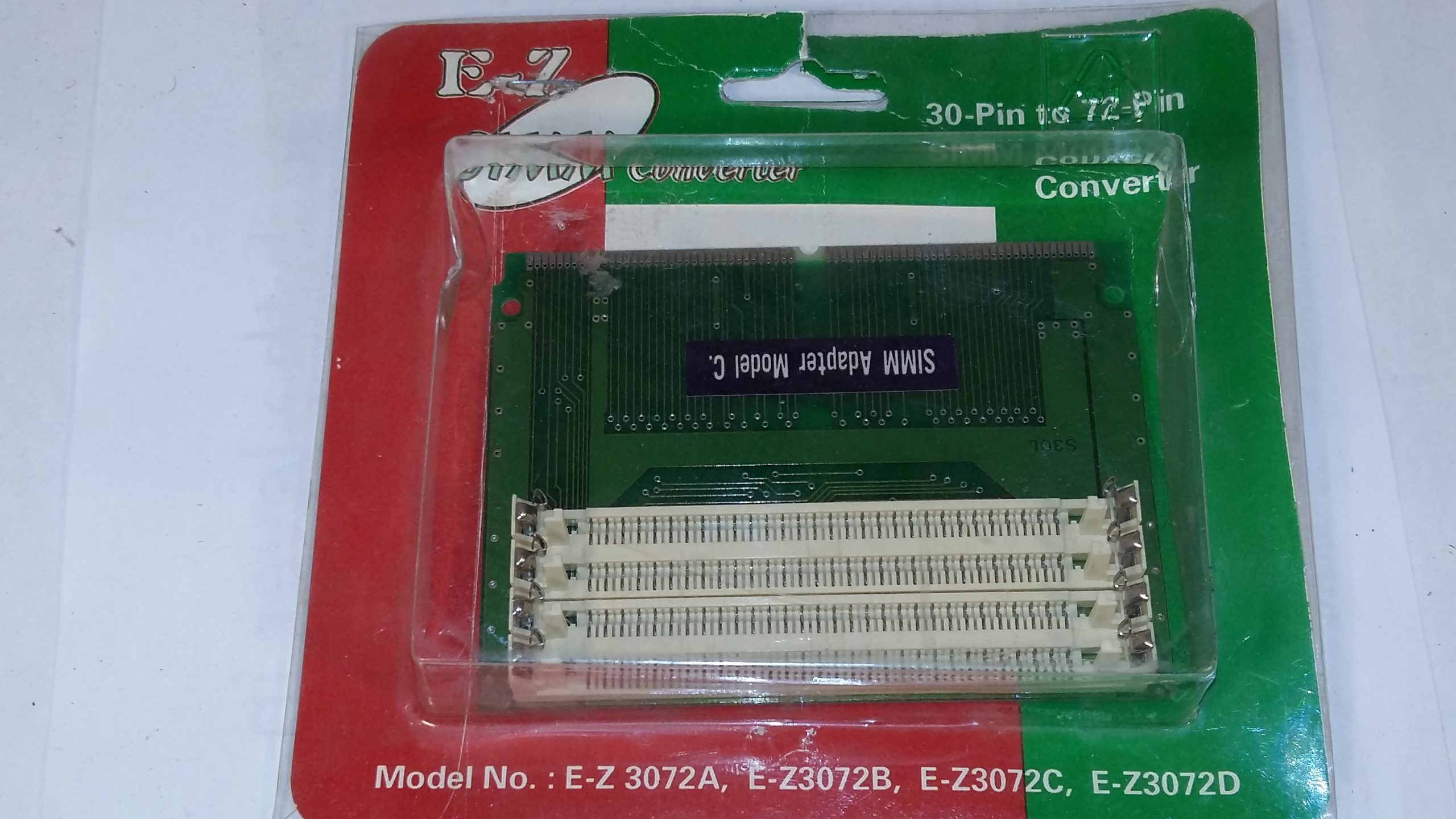 Adaptateur mémoire SimmVerter 30 broches vers 72 broches SIMM, modèle B, profil haut