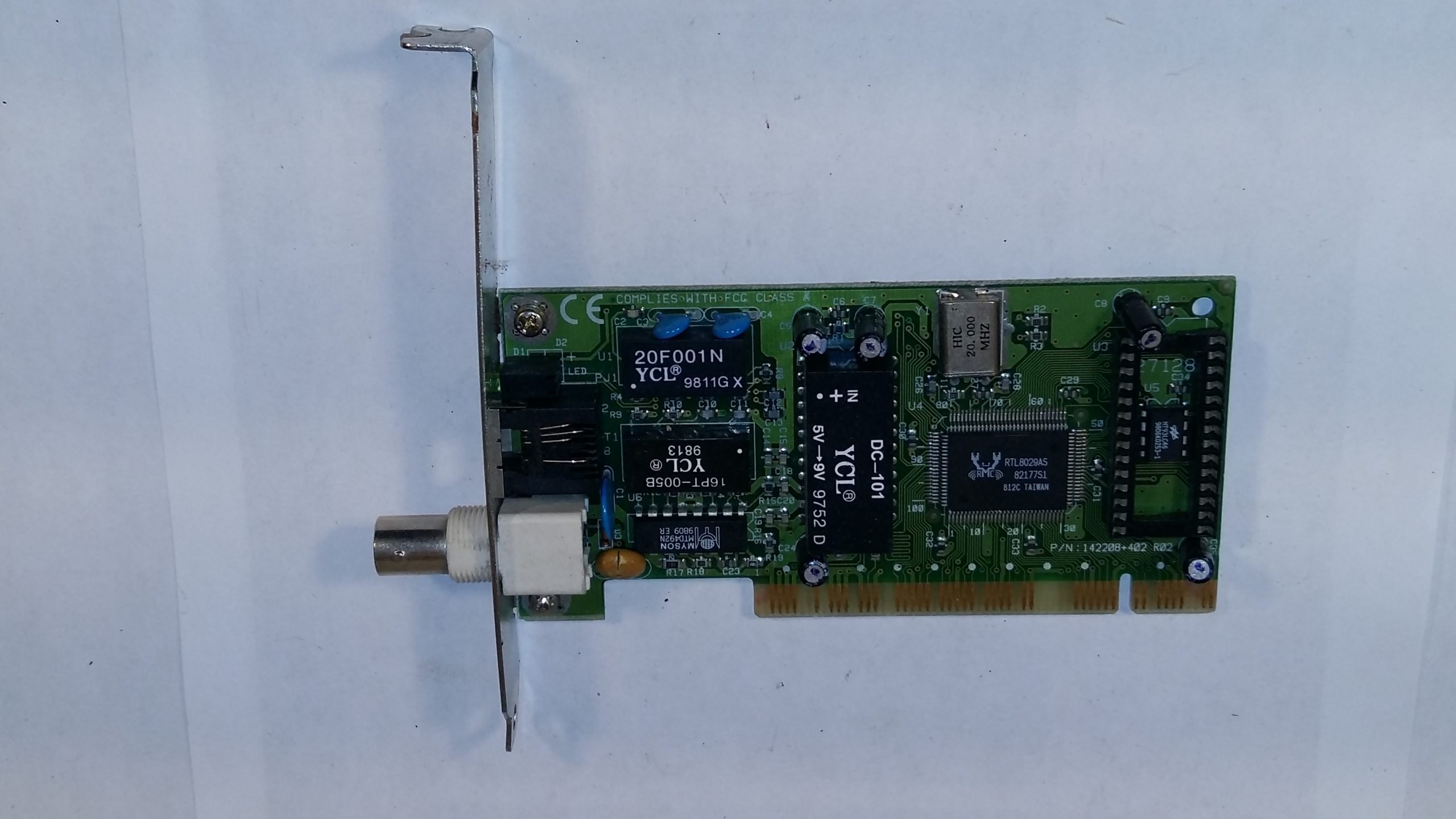 Carte contrôleur Ethernet PCI Realtek RTL8029AS-142208-402 R02 142208-402 R02 11V0