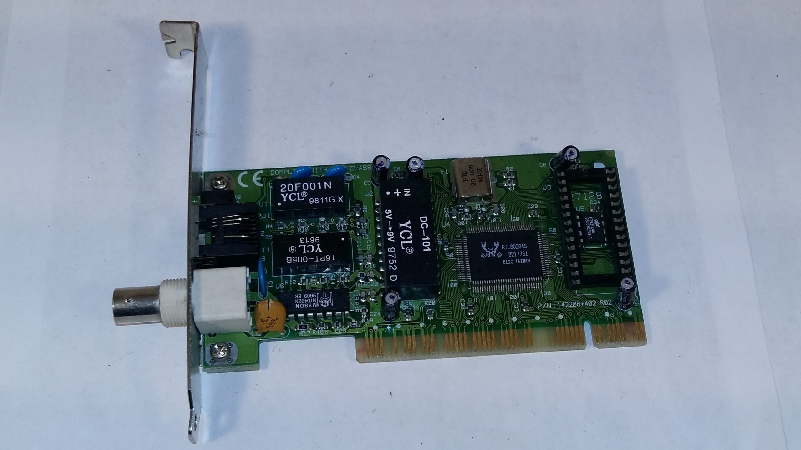 Carte contrôleur Ethernet PCI Realtek RTL8029AS-142208-402 R02 142208-402 R02 11V0
