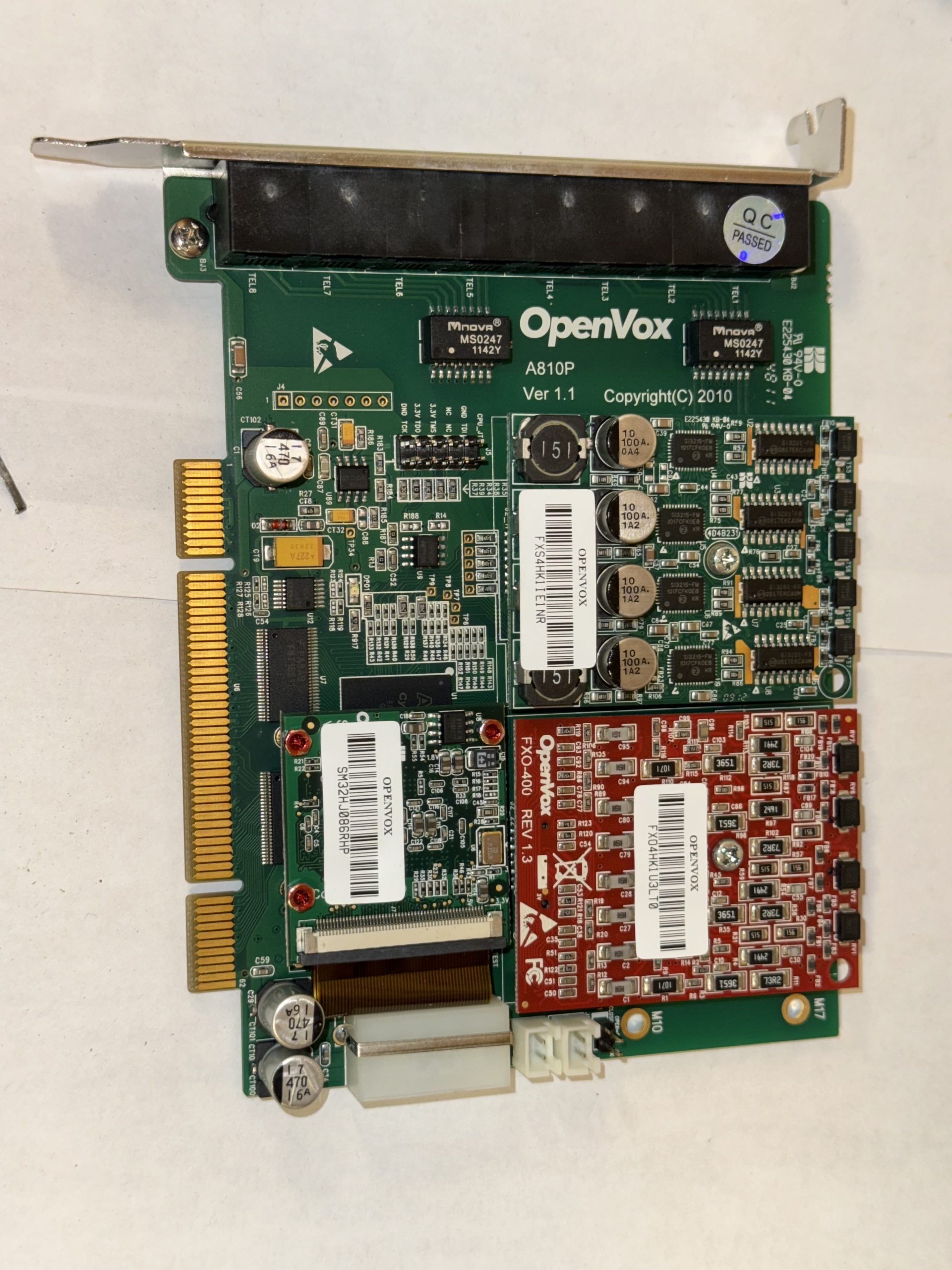 OpenVox Carte PCI ISDN BRI 4 ports B400P pour Asterisk