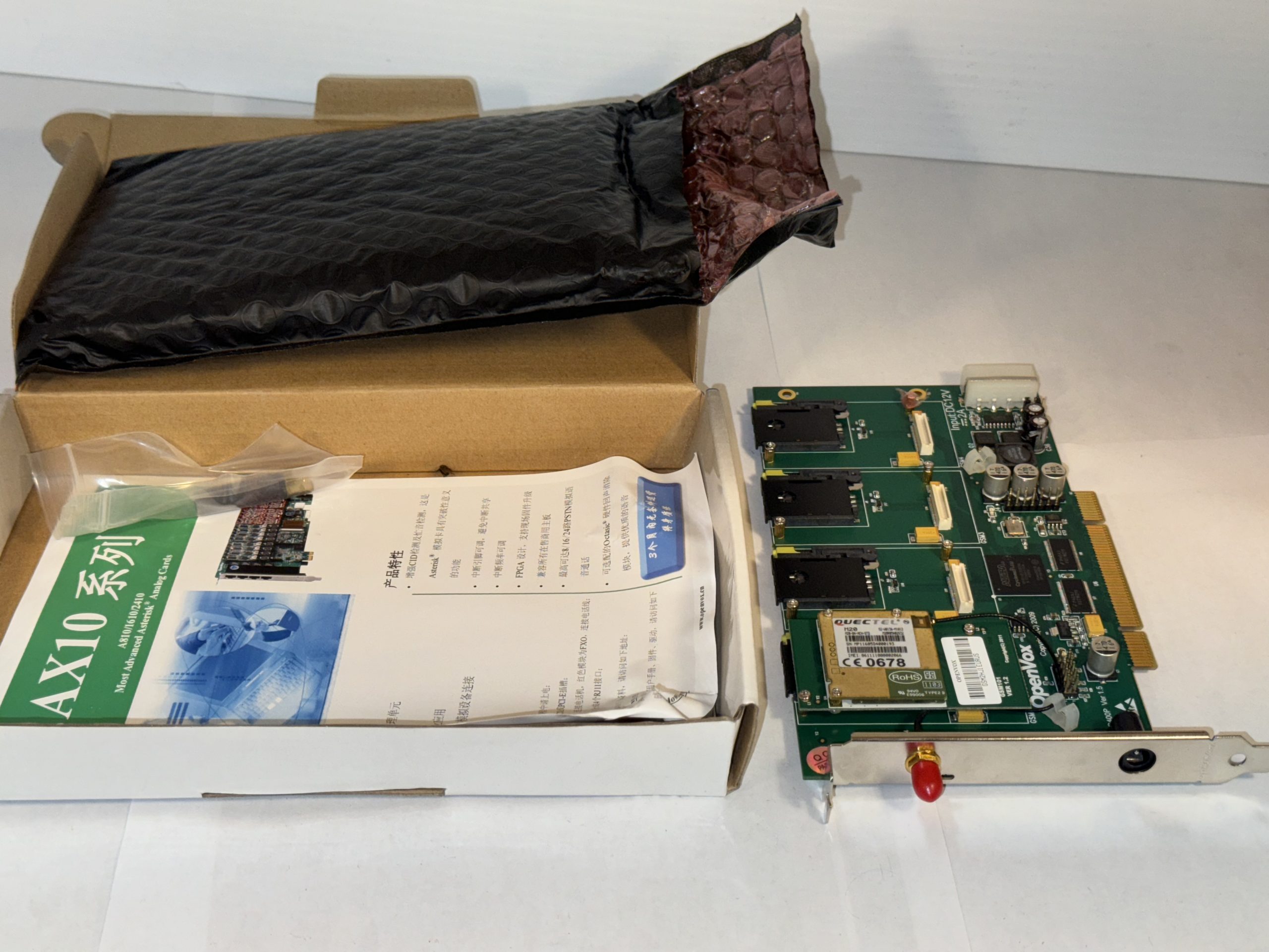 OpenVox Carte PCI ISDN BRI 4 ports B400P pour Asterisk