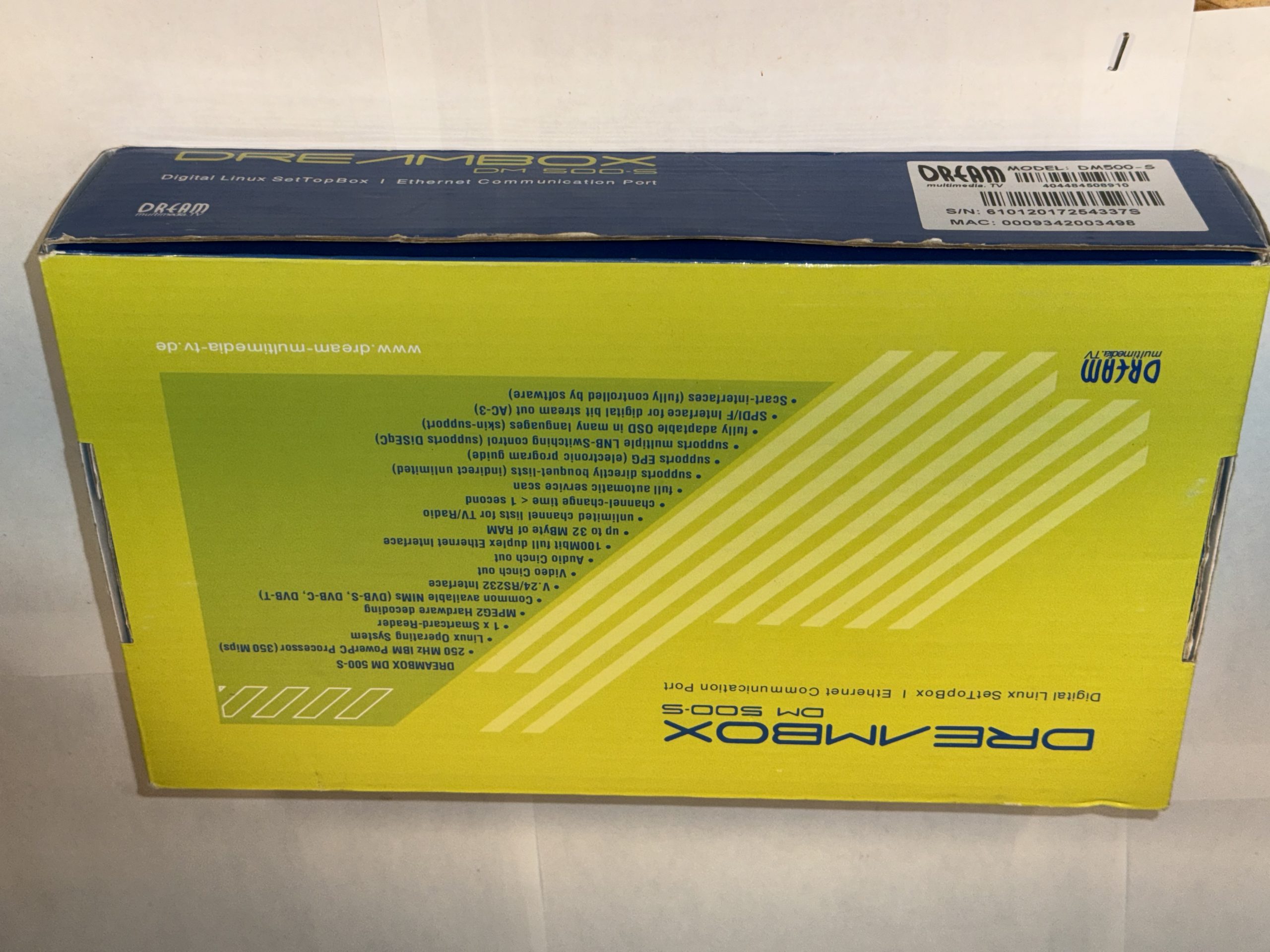 Dream Multimedia Dreambox DM 500S Récepteur TV Numérique Satellite DVB Box