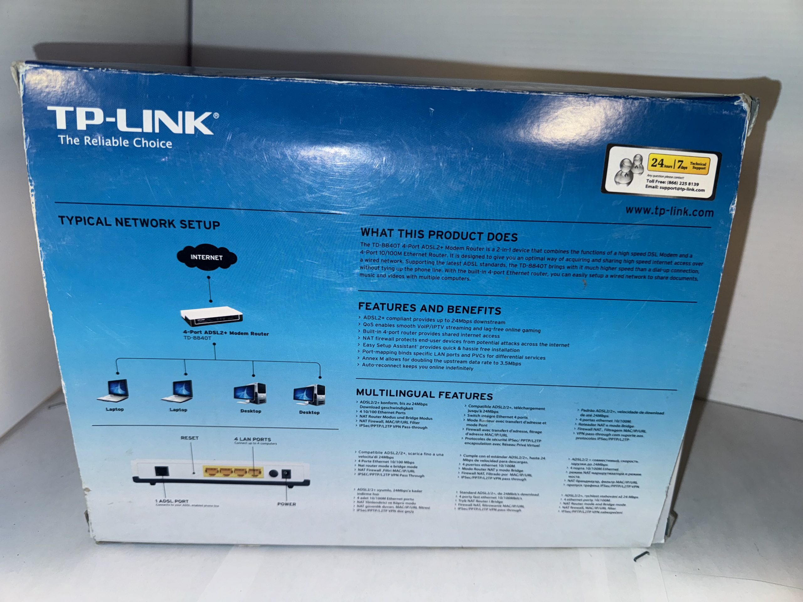 MODEM ROUTEUR TP-LINK VINTAGE TD-8840T