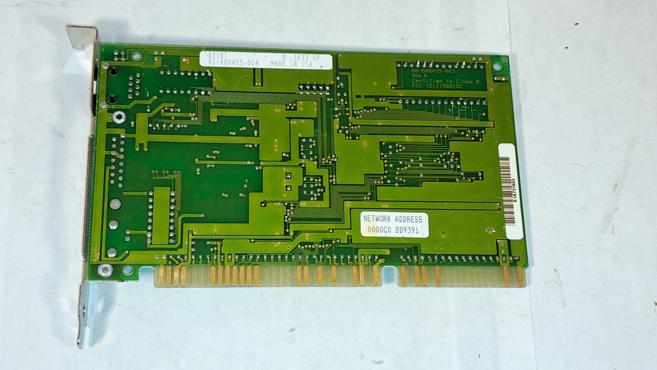 Carte réseau Ethernet ISA 16 bits SMC Elite16 Ultra (Vintage