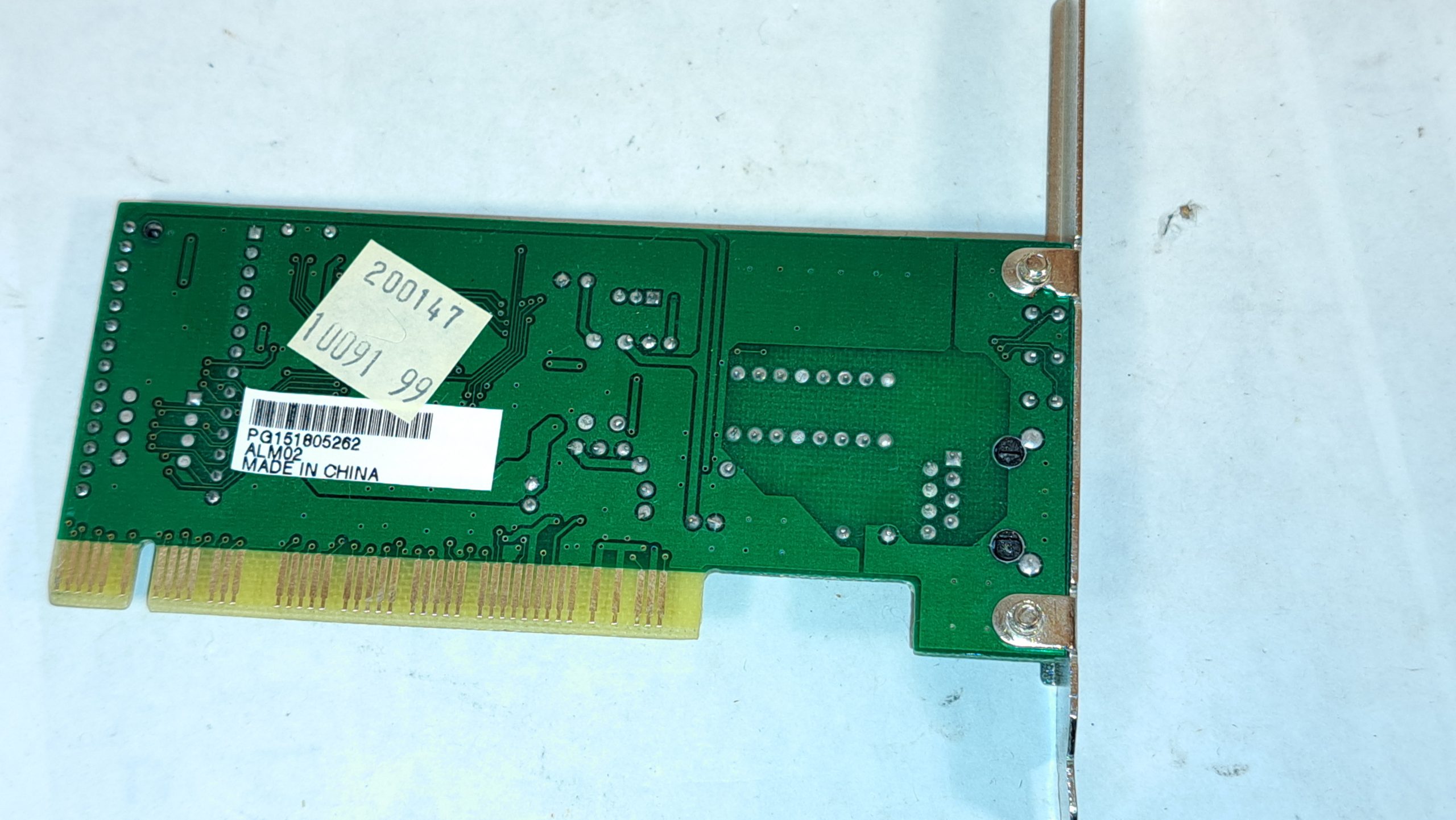 Adaptateur Ethernet ISA 16 bits RJ45 coaxial LAN12 vintage Acer ALN-101AS/ALN-101TB