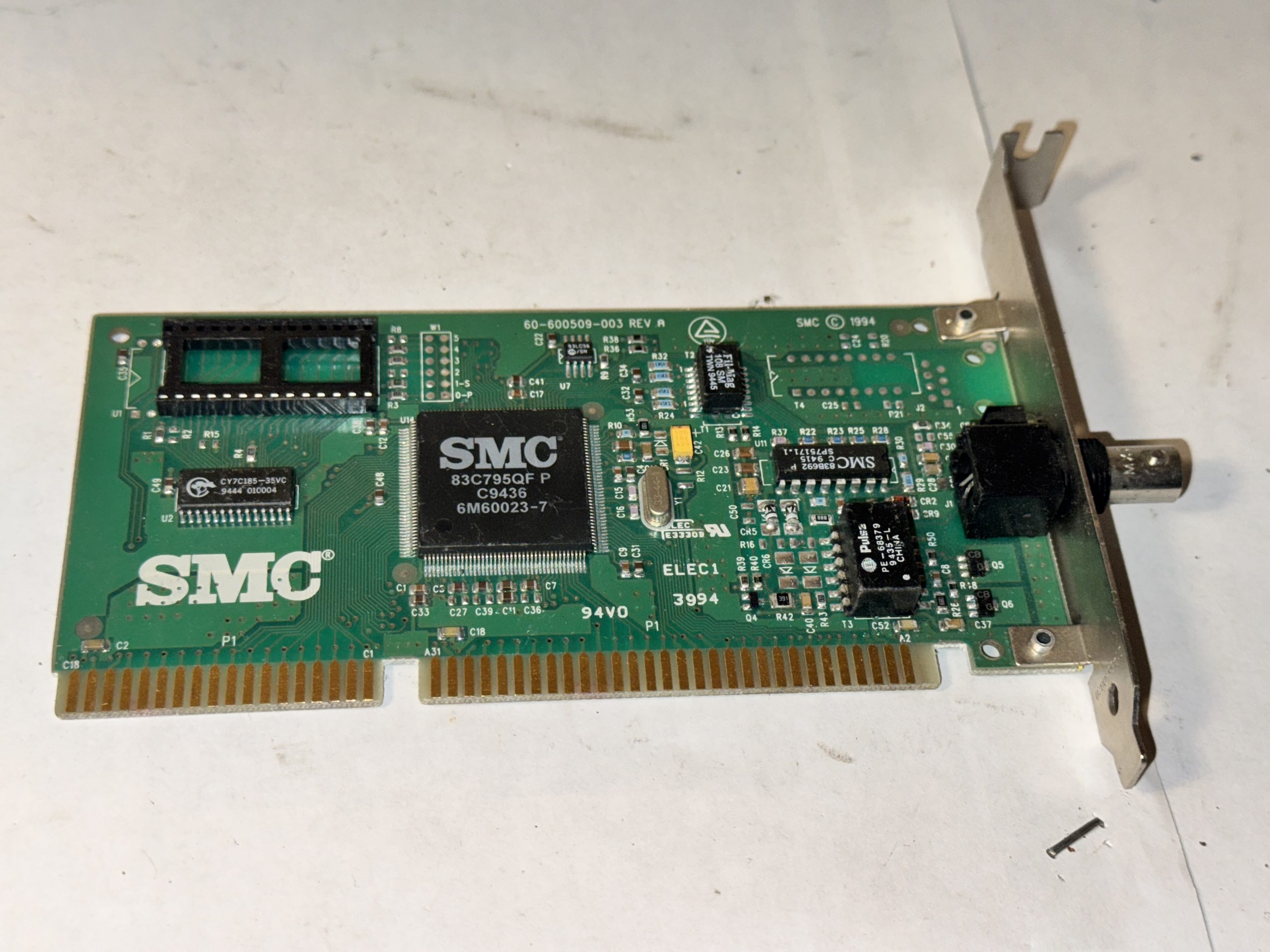 Carte Ethernet ISA BNC SMC 60-600509-003 REV.A