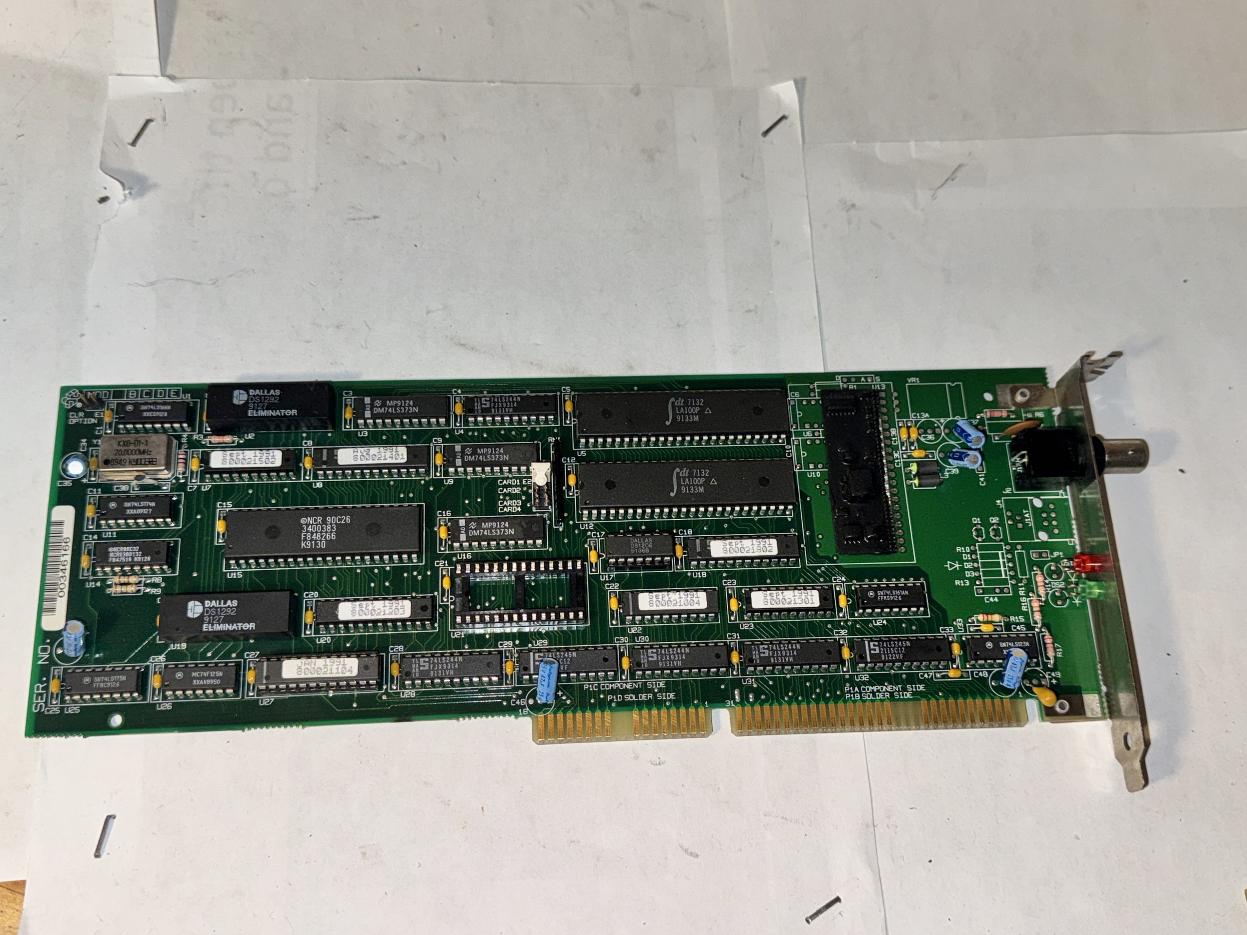 CARTE RÉSEAU ISA NCR 90C26 – ETHERNET 10BASE2 (BNC) VINTAGE