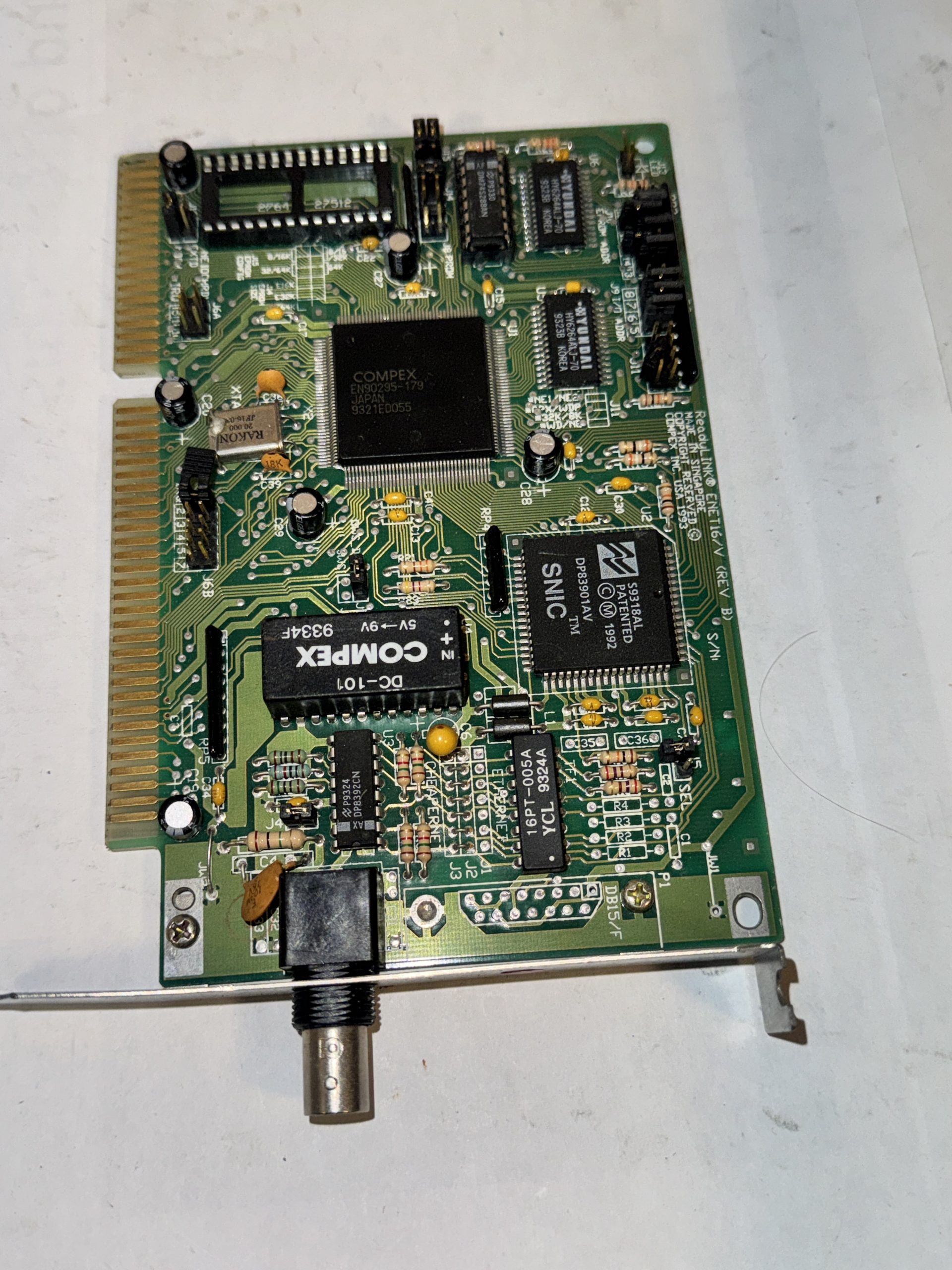 Carte réseau ISA Compex ReadyLINK ENET16/U (REV E1) AUI BNC 10 Mbps