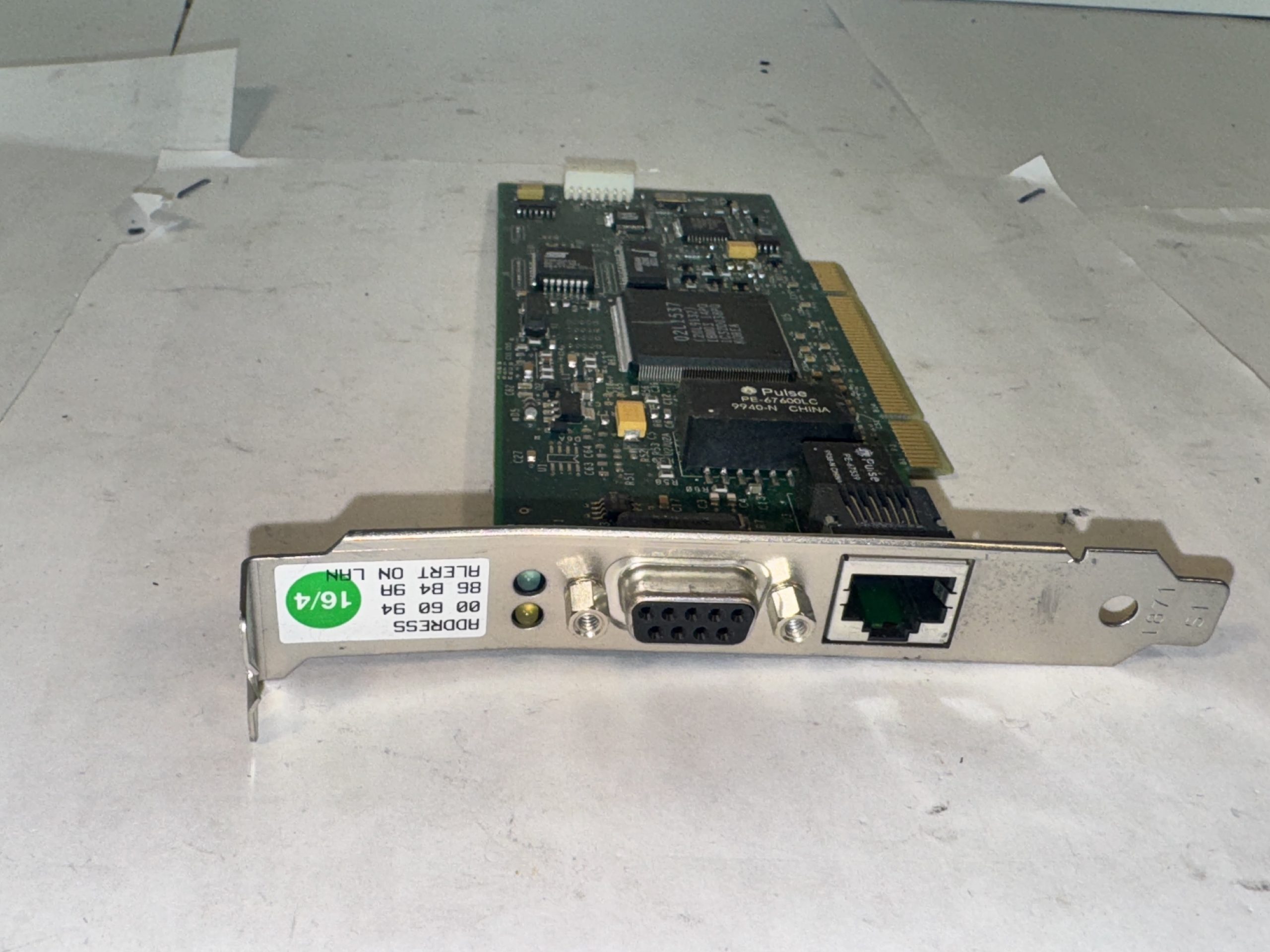 CARTE RÉSEAU IBM TOKEN RING 02L1537 PCI DB9 RJ45 VINTAGE WAKE-ON-LAN