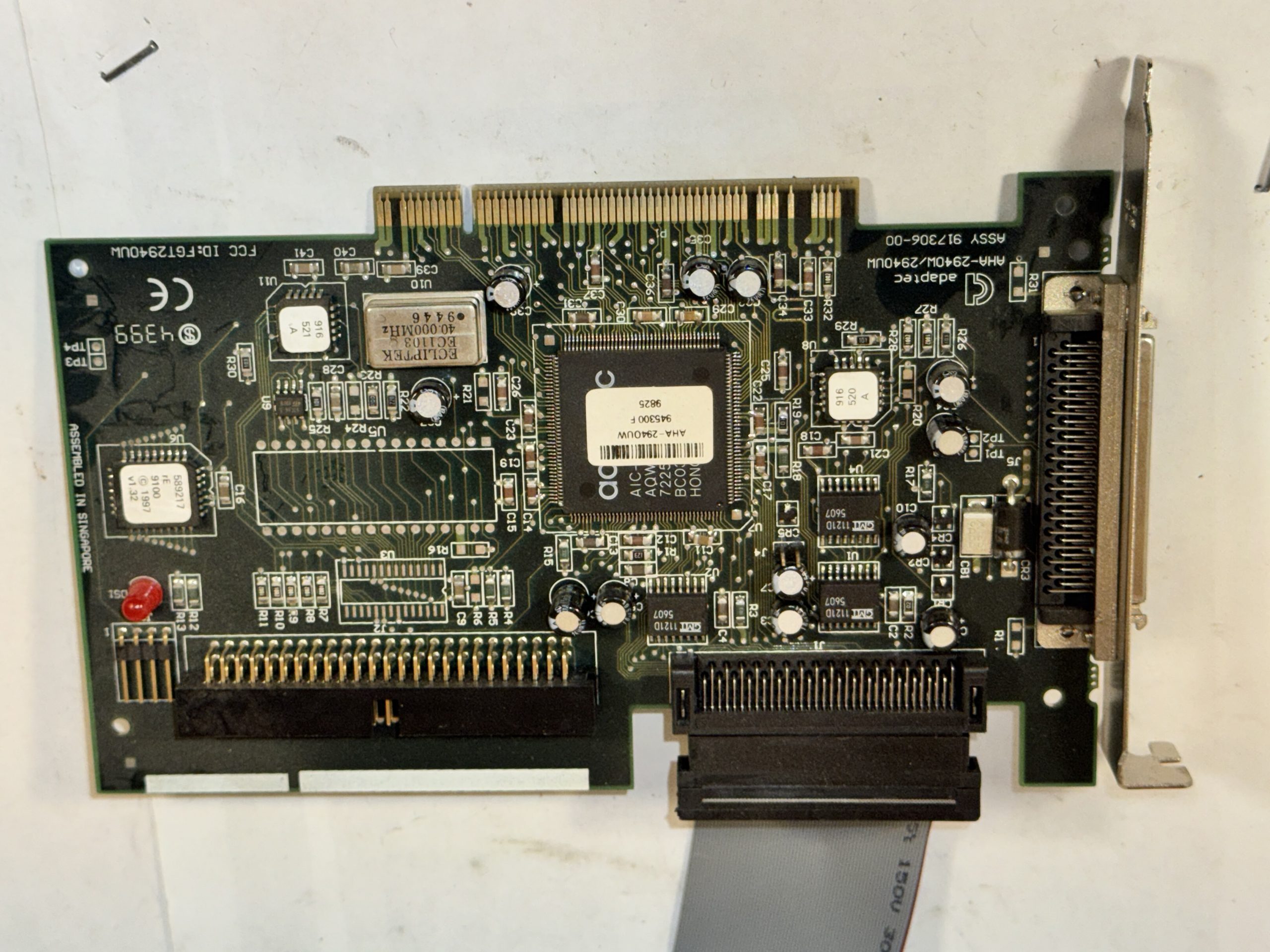 ADAPTEC AHA-2940UW ULTRA WIDE SCSI CONTROLLER PCI ADAPTER CARD 68 & 50 PIN 2940W