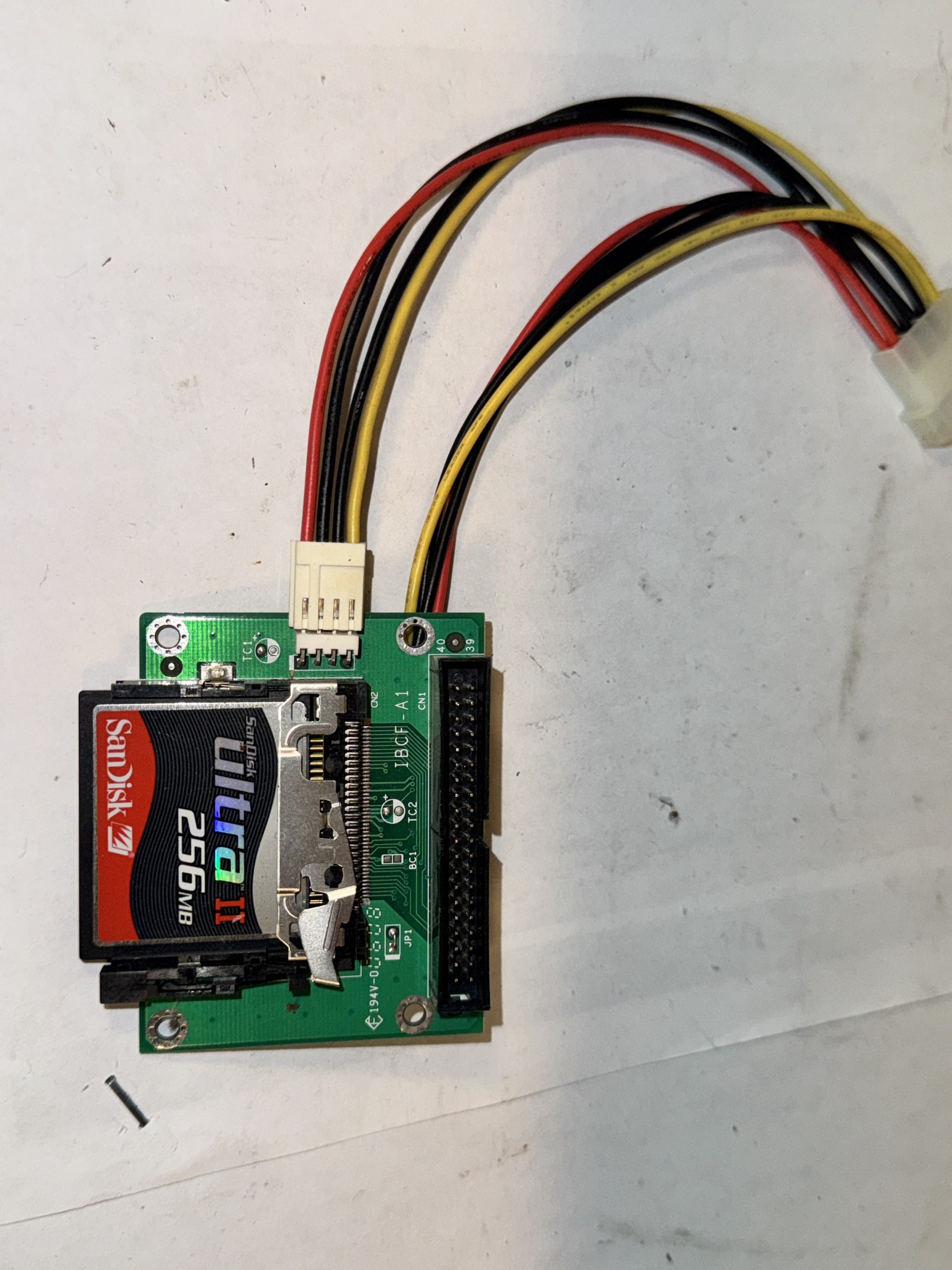 Adaptateur Chenyang CF Compact Flash vers disque dur IDE 2,5″ 44 broches (HDD/SSD) pour ordinateur portable