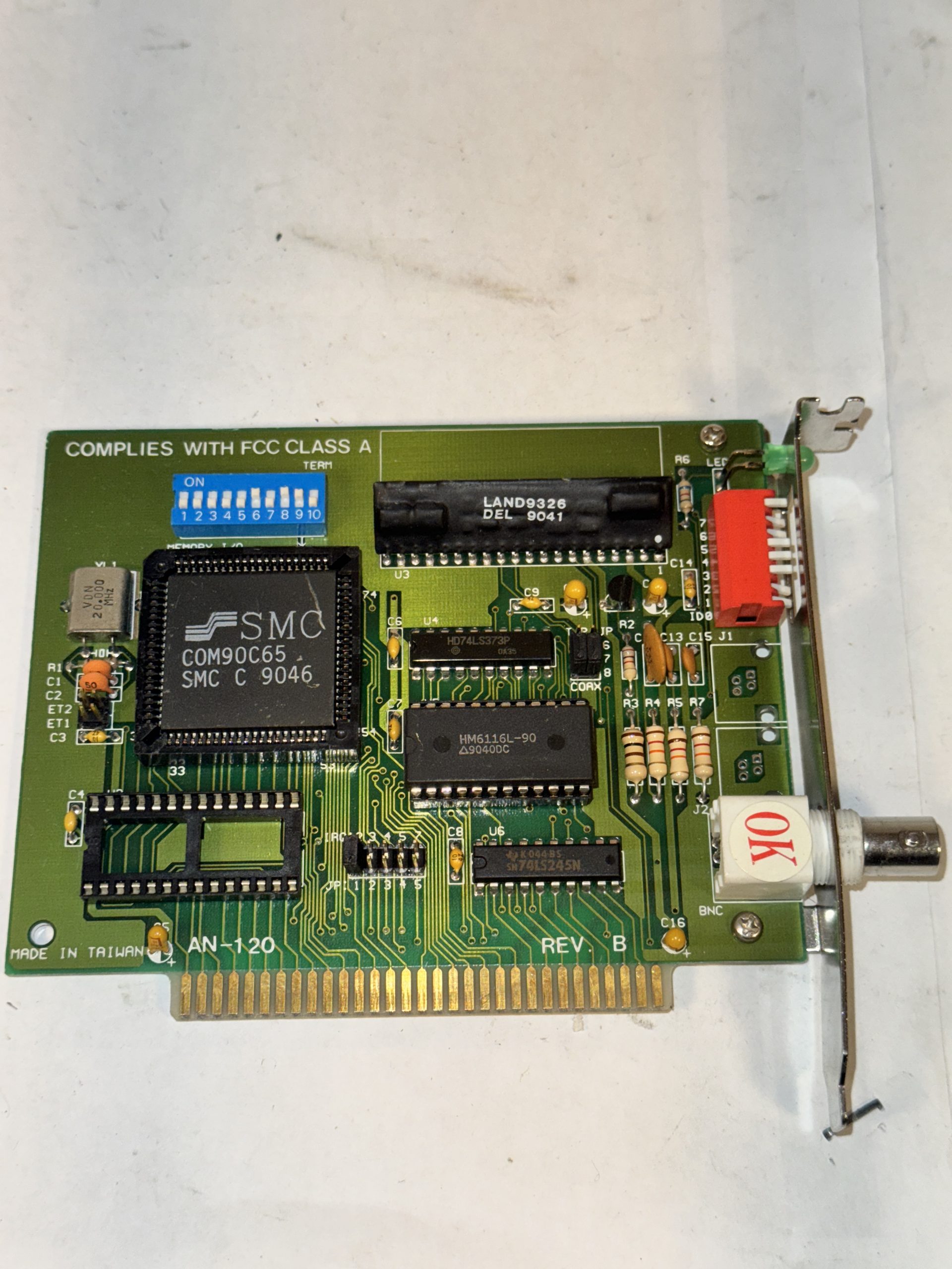 Carte contrôleur de réseau industriel Arcnet AN-120 ISA 8 bits