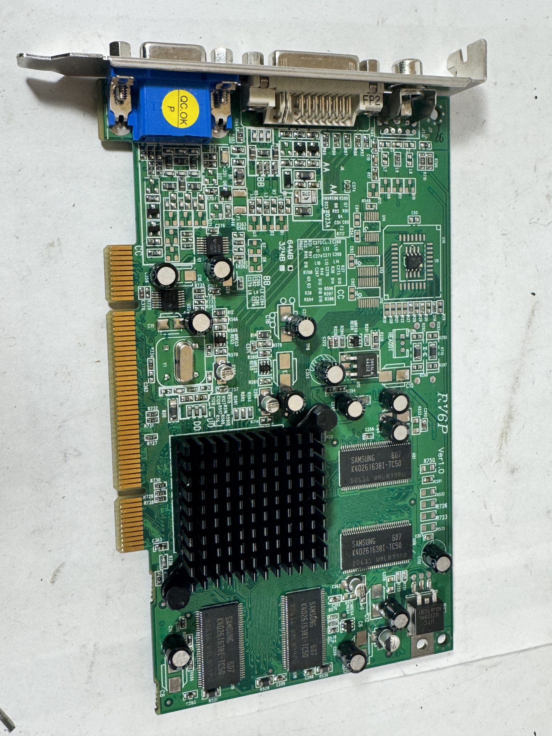 Carte Graphique Vintage ATI All-In-Wonder 3D Rage II+DVD 4Mo PCI TV Tuner P/N 109-38600