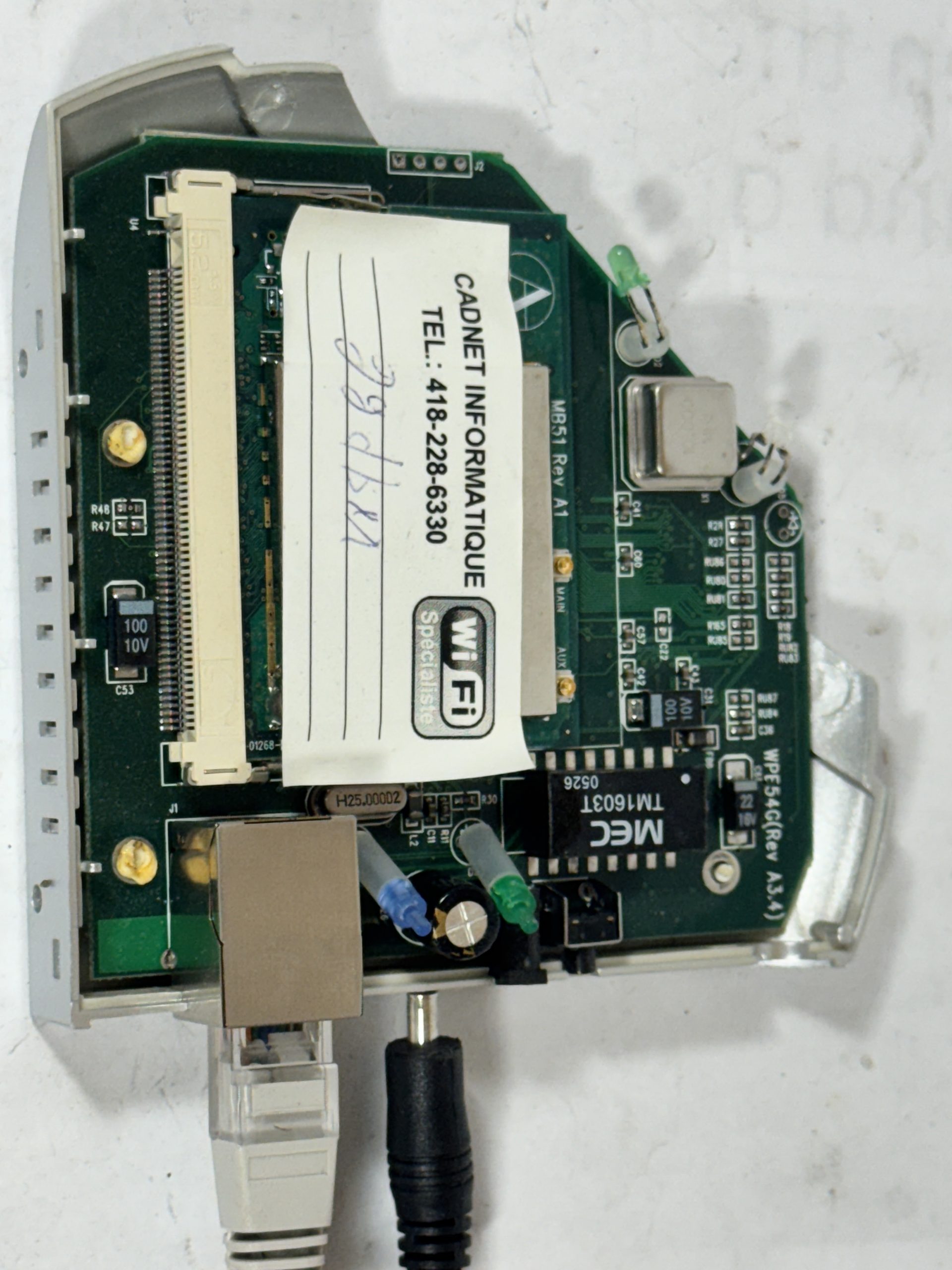 Carte Réseau Interne Wi-Fi / Ethernet Mini PCI (Modèle WPE54G Rev A3.4)