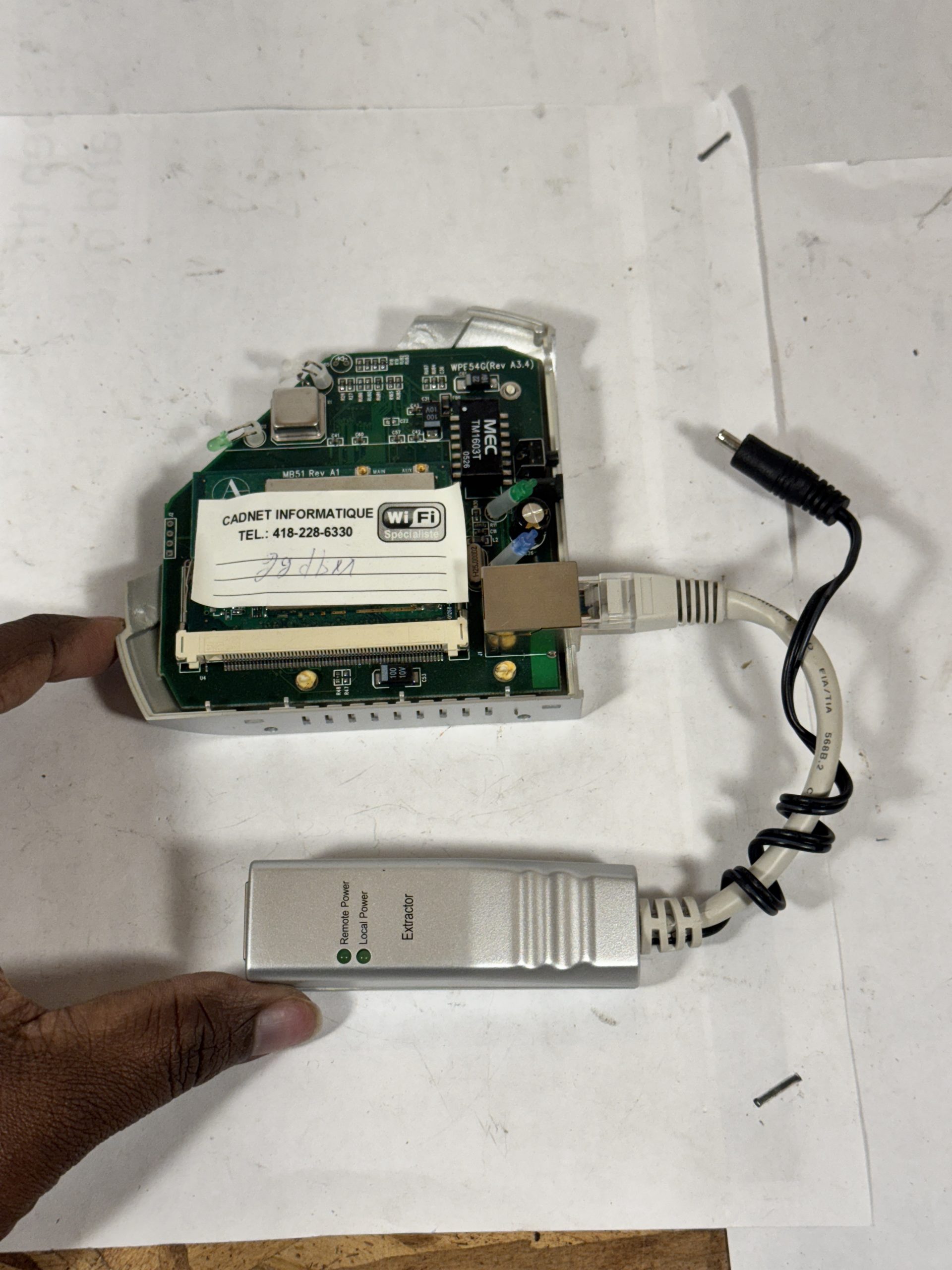 Carte Réseau Interne Wi-Fi / Ethernet Mini PCI (Modèle WPE54G Rev A3.4)