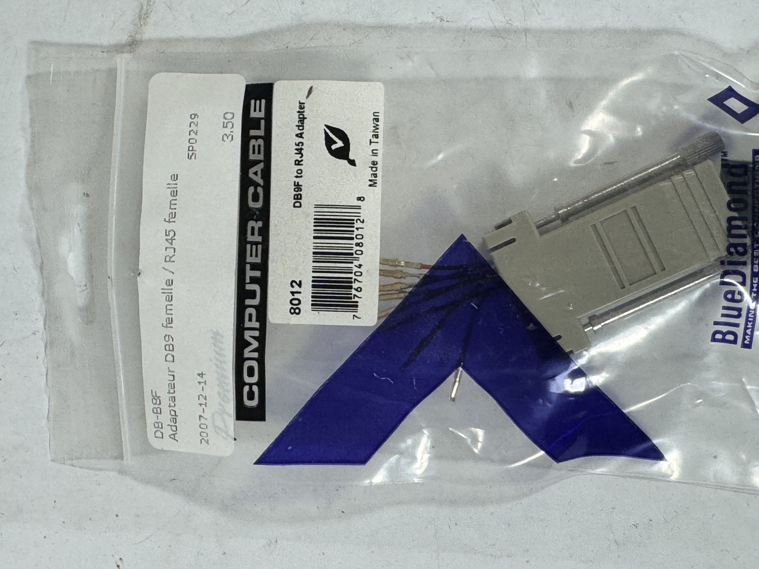 Adaptateur sub-D DB25 femelle vers RJ12 6 broches 6P6C pour longues distances de câble série